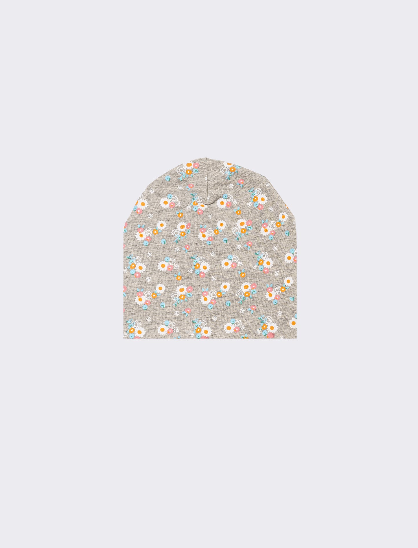 Cappello bambina con stampa fiorellini - Grigio