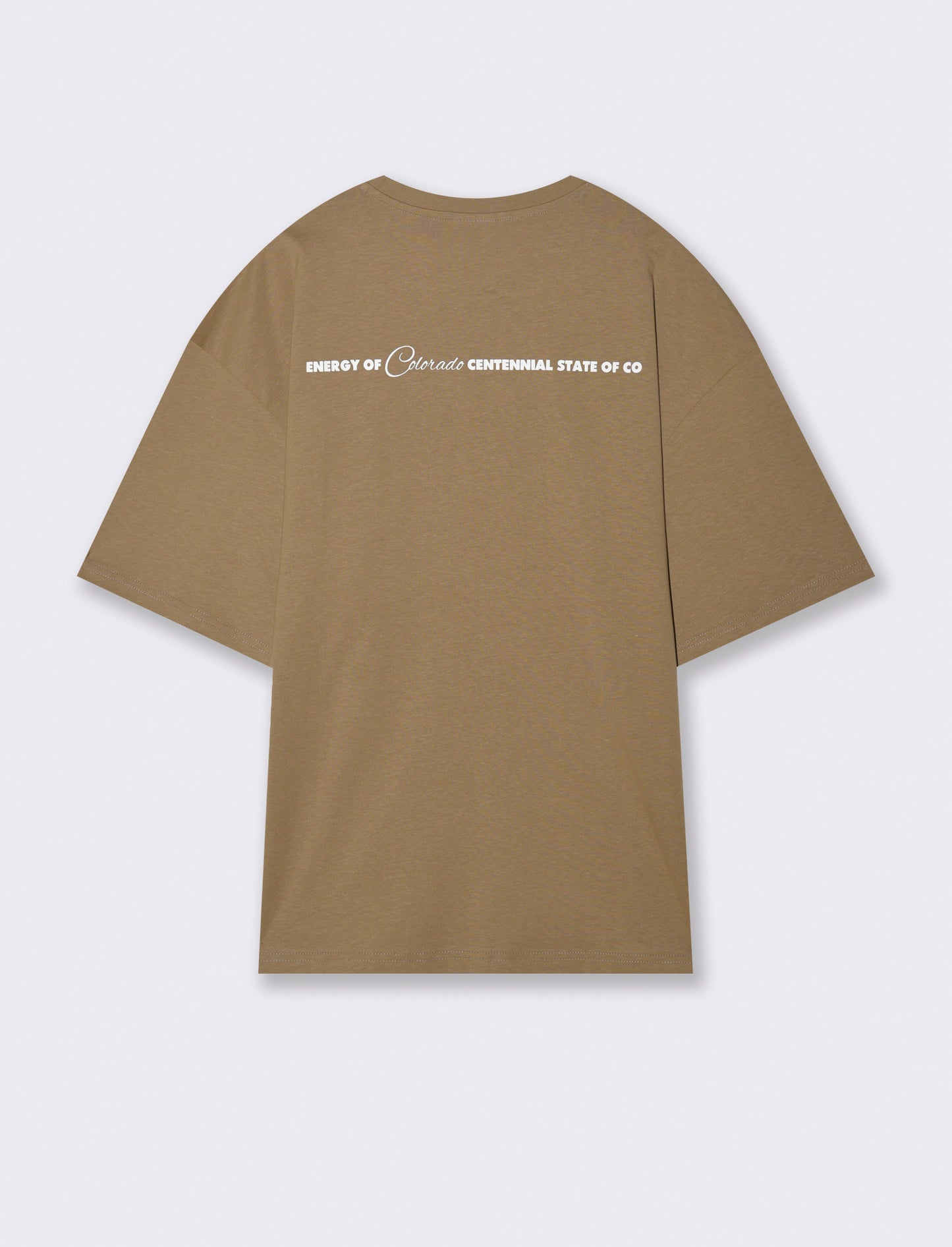 T-shirt boxy fit con stampa da uomo - Grigio tortora