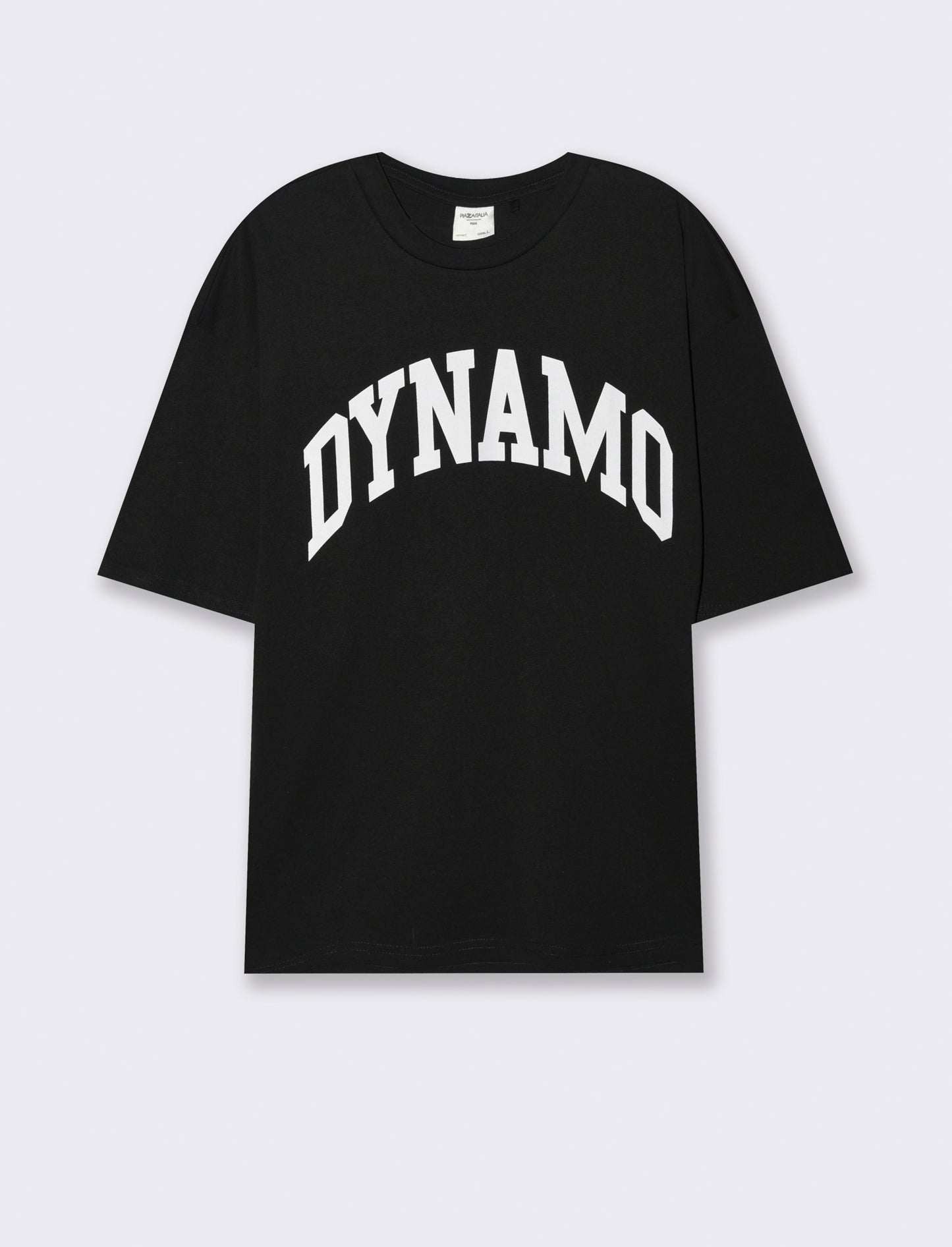 T-shirt boxy fit con stampa da uomo - Nero
