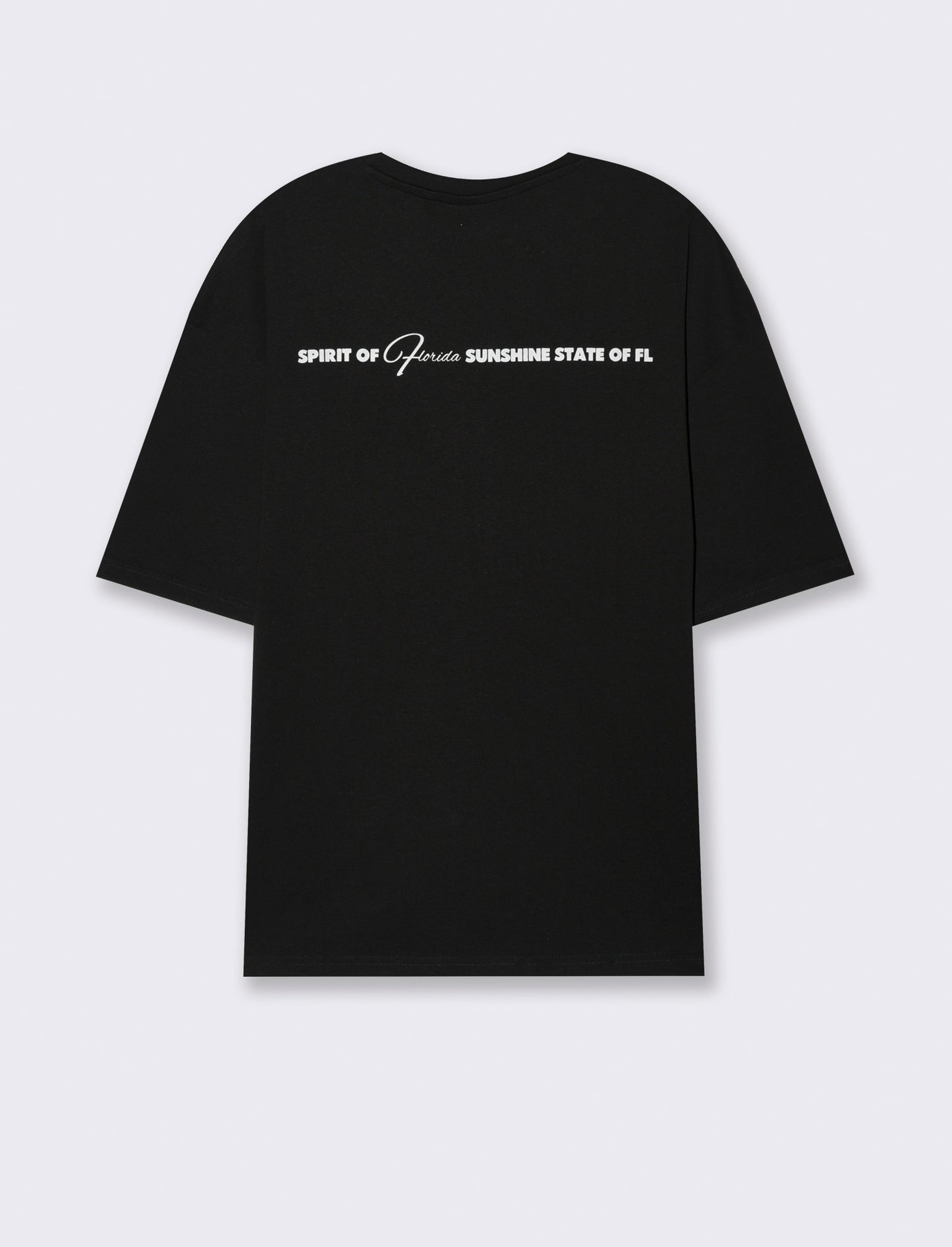 T-shirt boxy fit con stampa da uomo - Nero