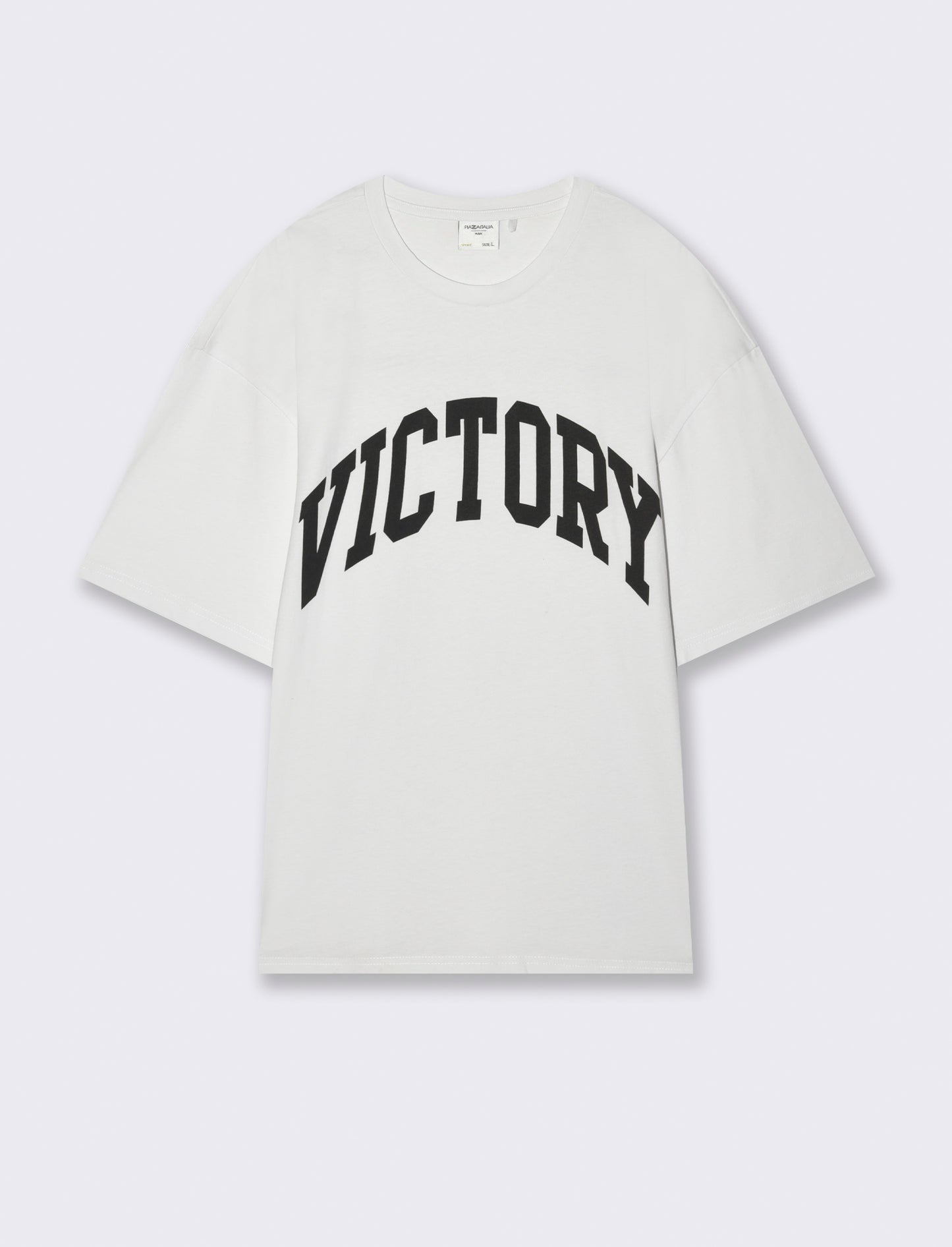 T-shirt boxy fit con stampa da uomo - Bianco