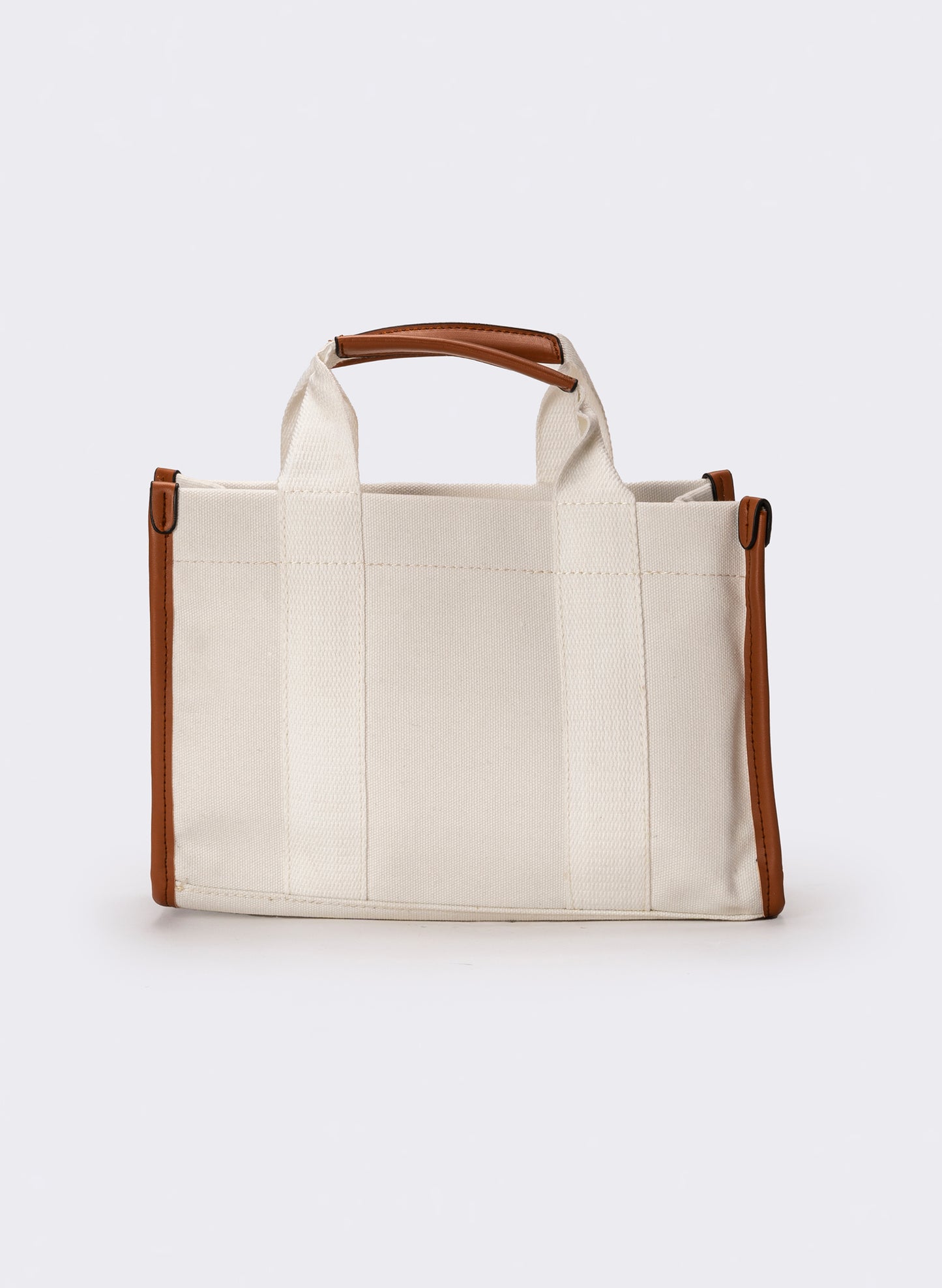 Shopper donna con manici corti - Bianco sporco