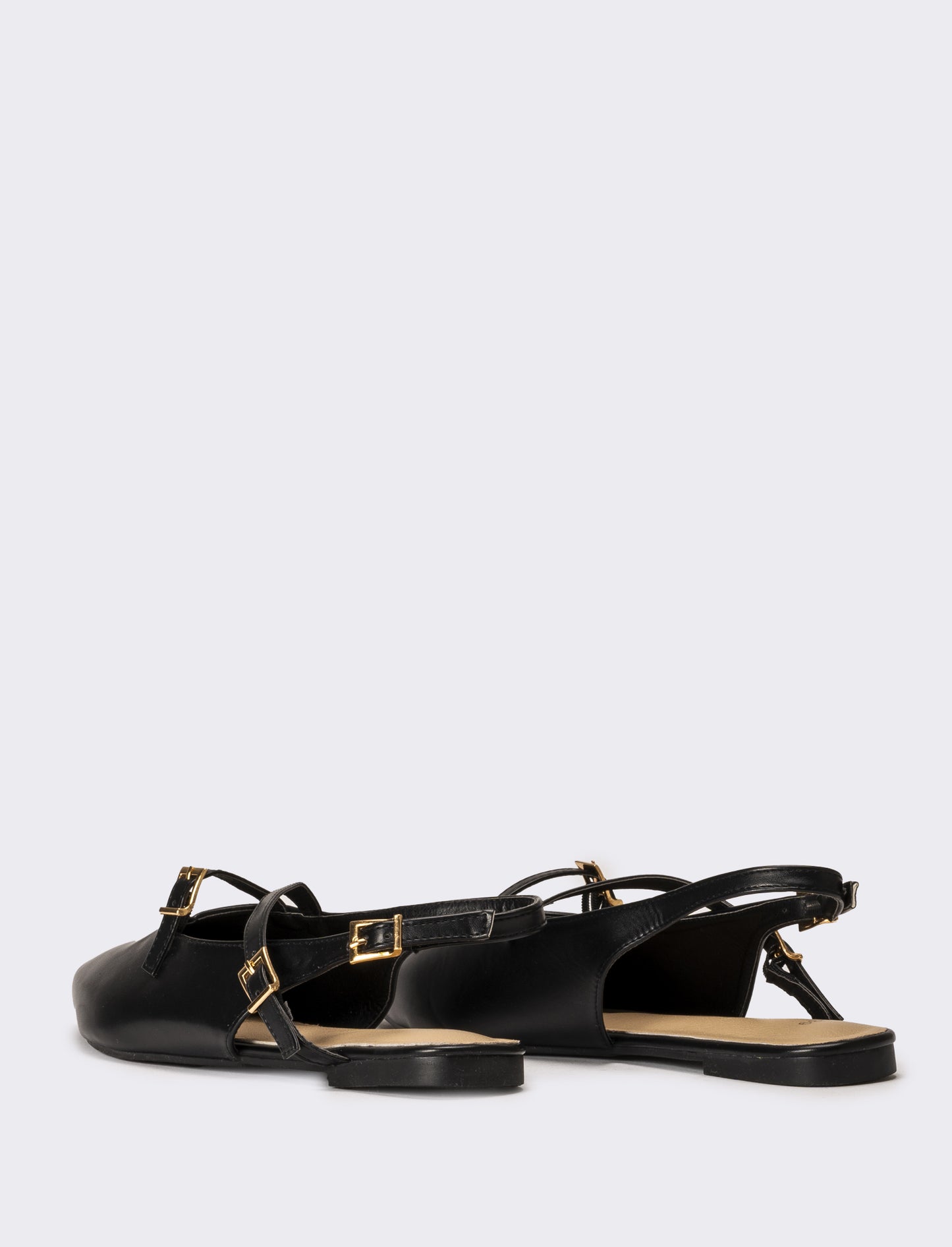 Slingback da donna multicinturini - Nero
