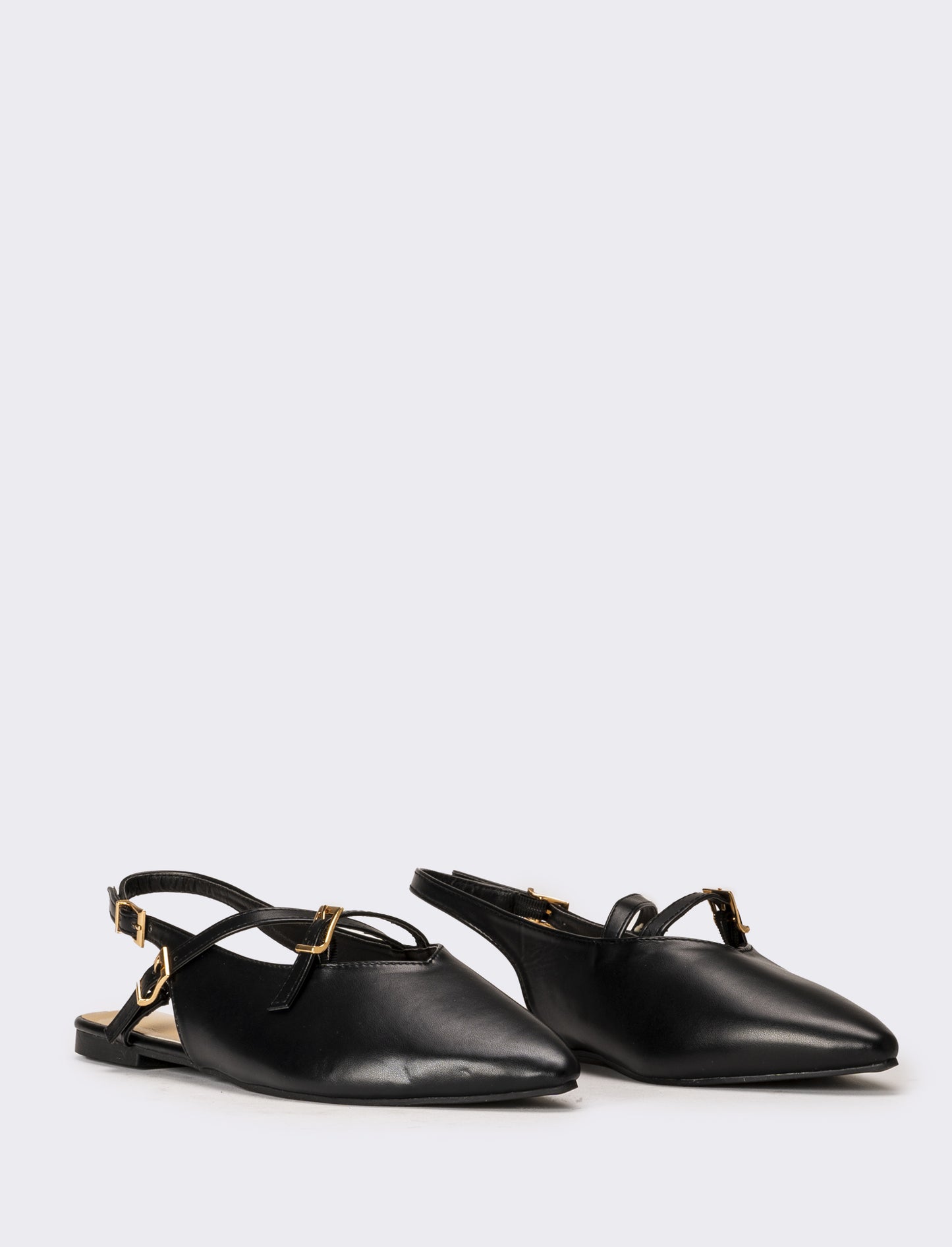 Slingback da donna multicinturini - Nero