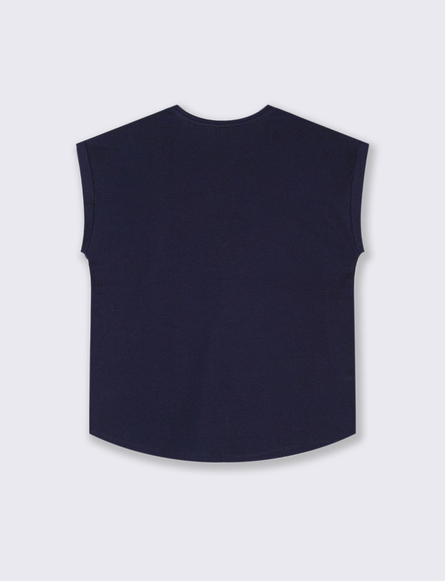 Woman's beaded print t-shirt for unique style - Blue