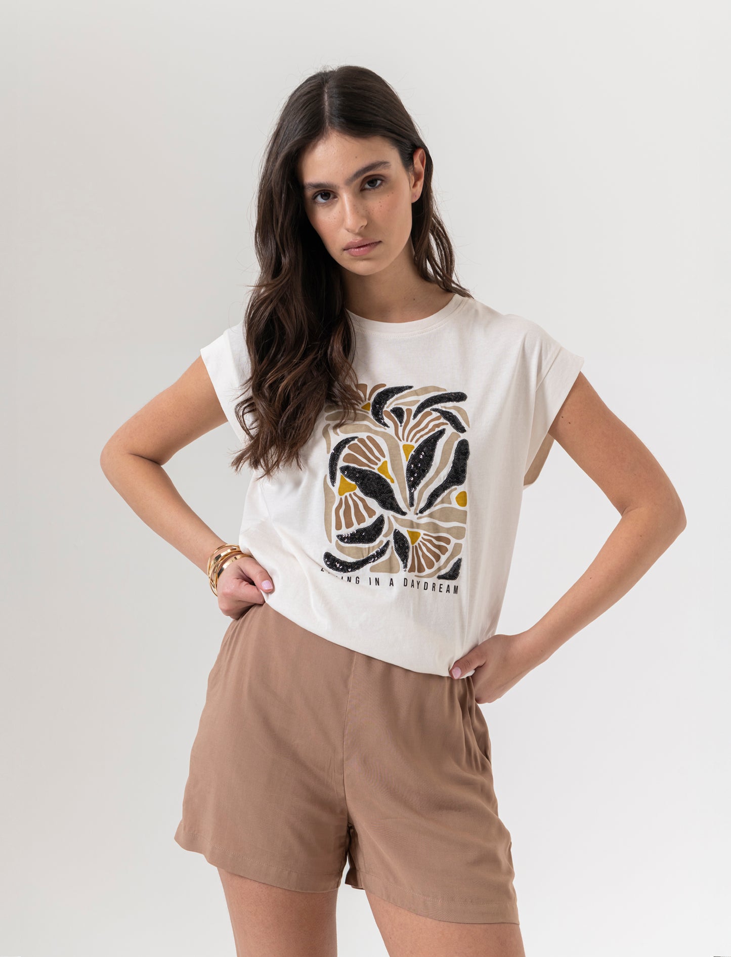 Woman's sequin print t-shirt - 