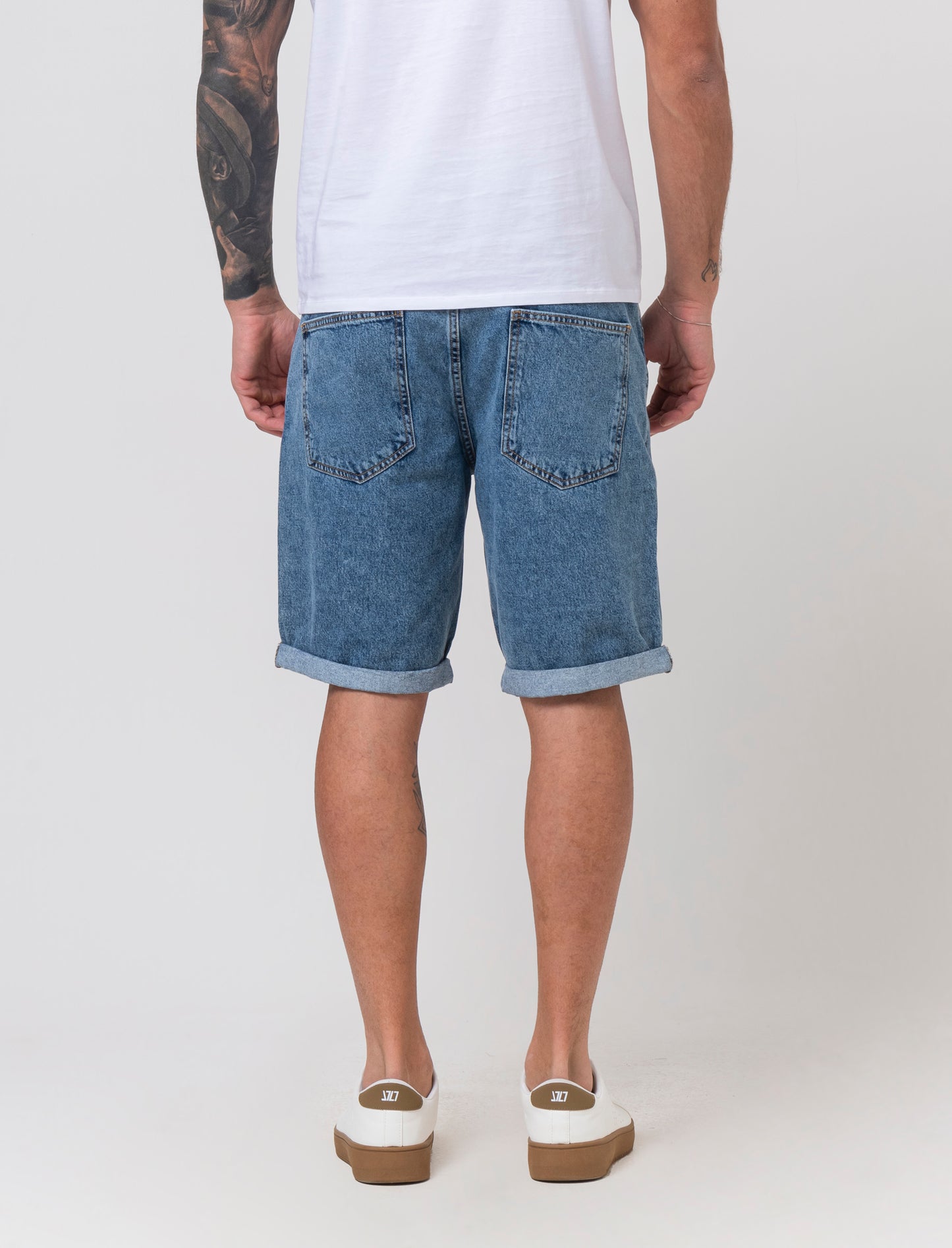 Bermuda jeans straight fit: da uomo - Denim