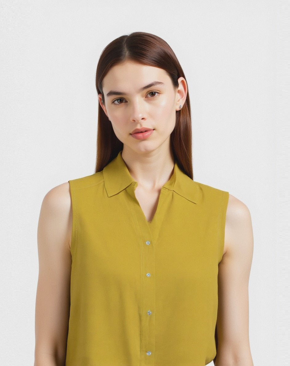 CAMICIA SMANICATA - Mostarda