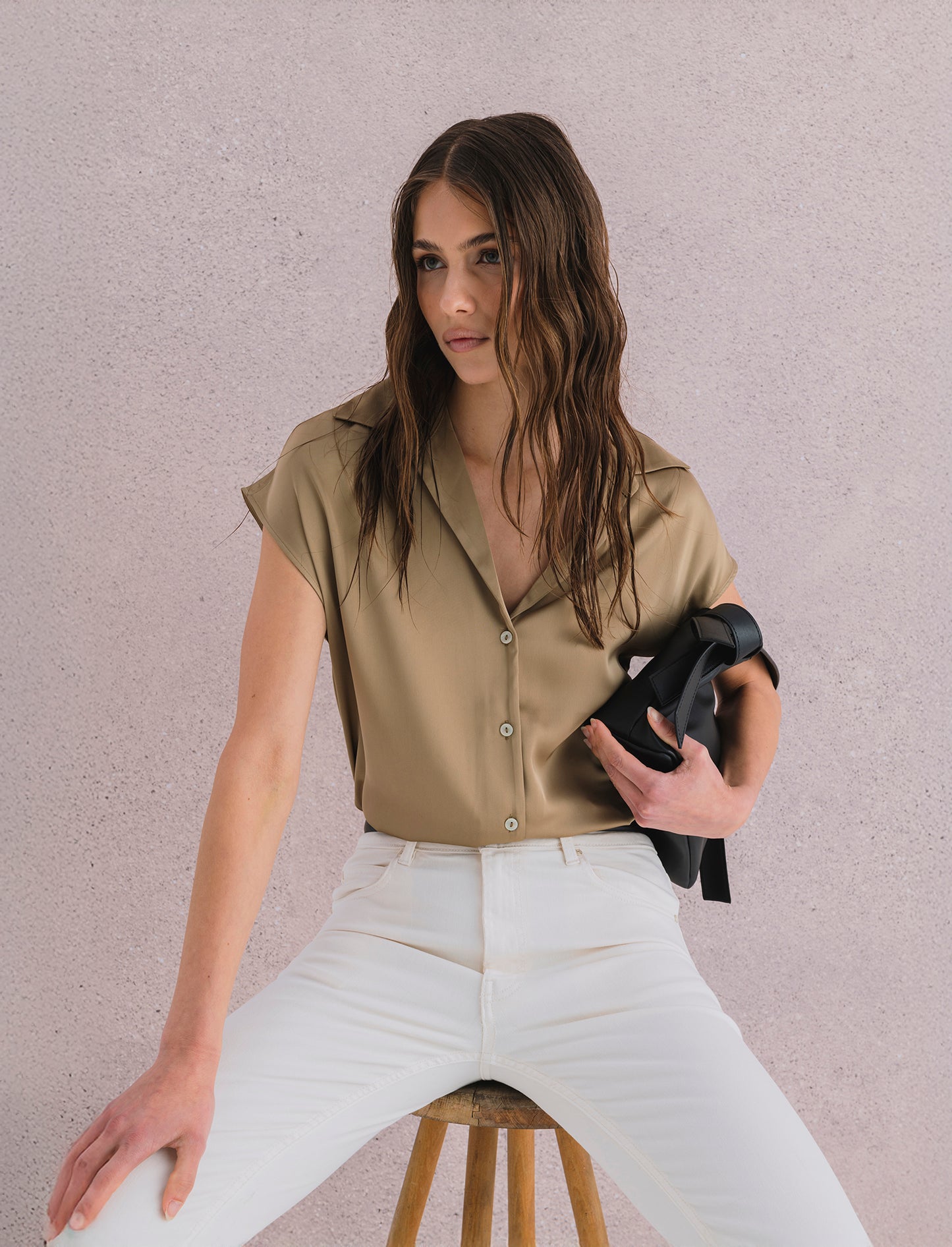 CAMICIA CON MANICHE AD ALETTA - Kaky 1