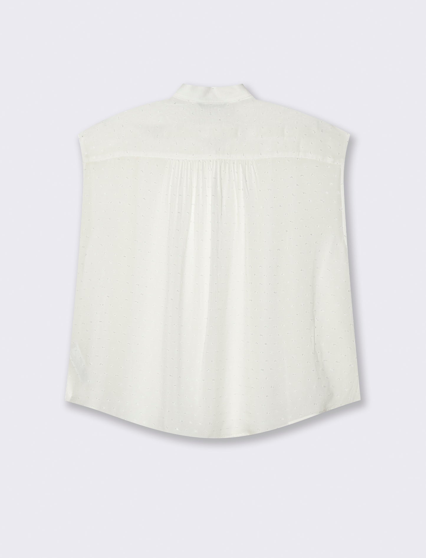 CAMICIA CON MANICHE AD ALETTA - Avorio