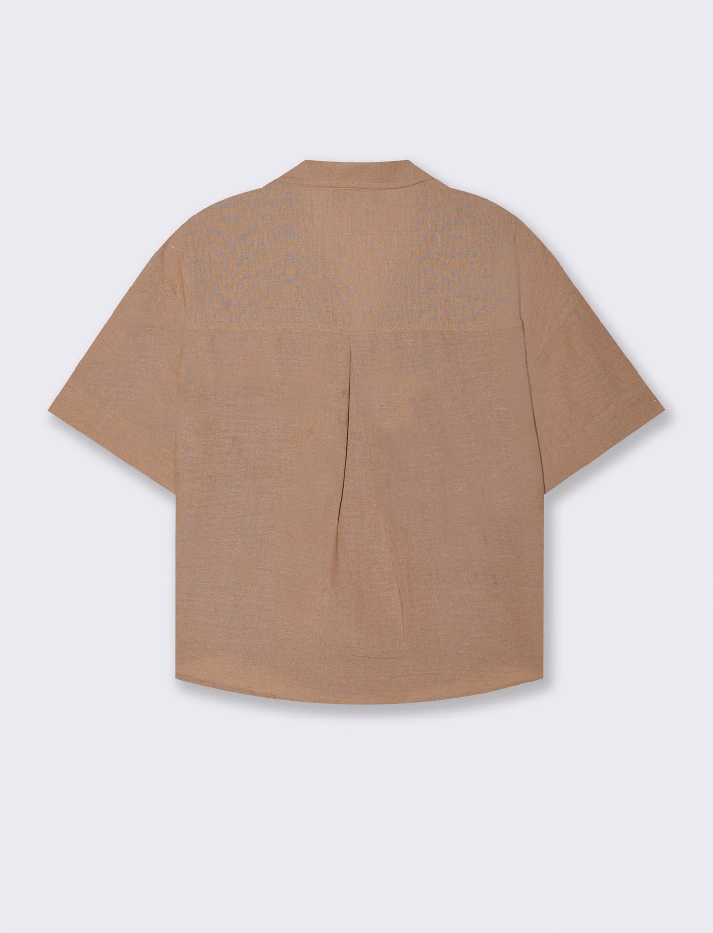 CAMICIA MANICA CORTA - Cammello