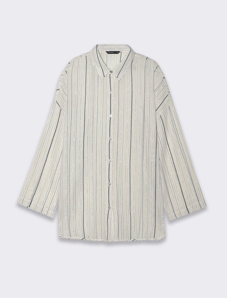 CAMICIA CON TESSUTO CON FILO EFFETTO METALLO - var 1