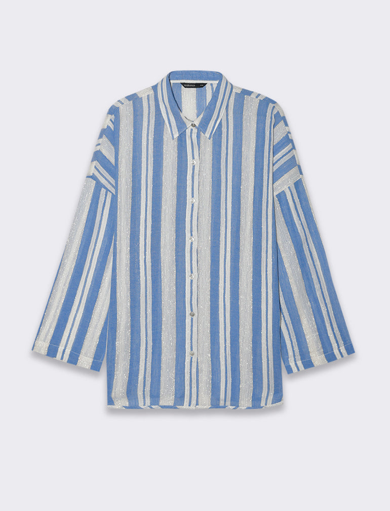CAMICIA CON TESSUTO CON FILO EFFETTO METALLO - var 2