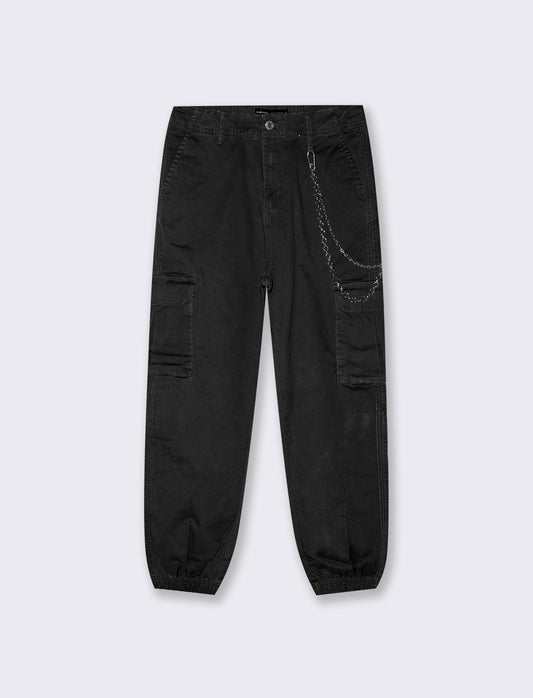 PANTALONE CARGO - Nero