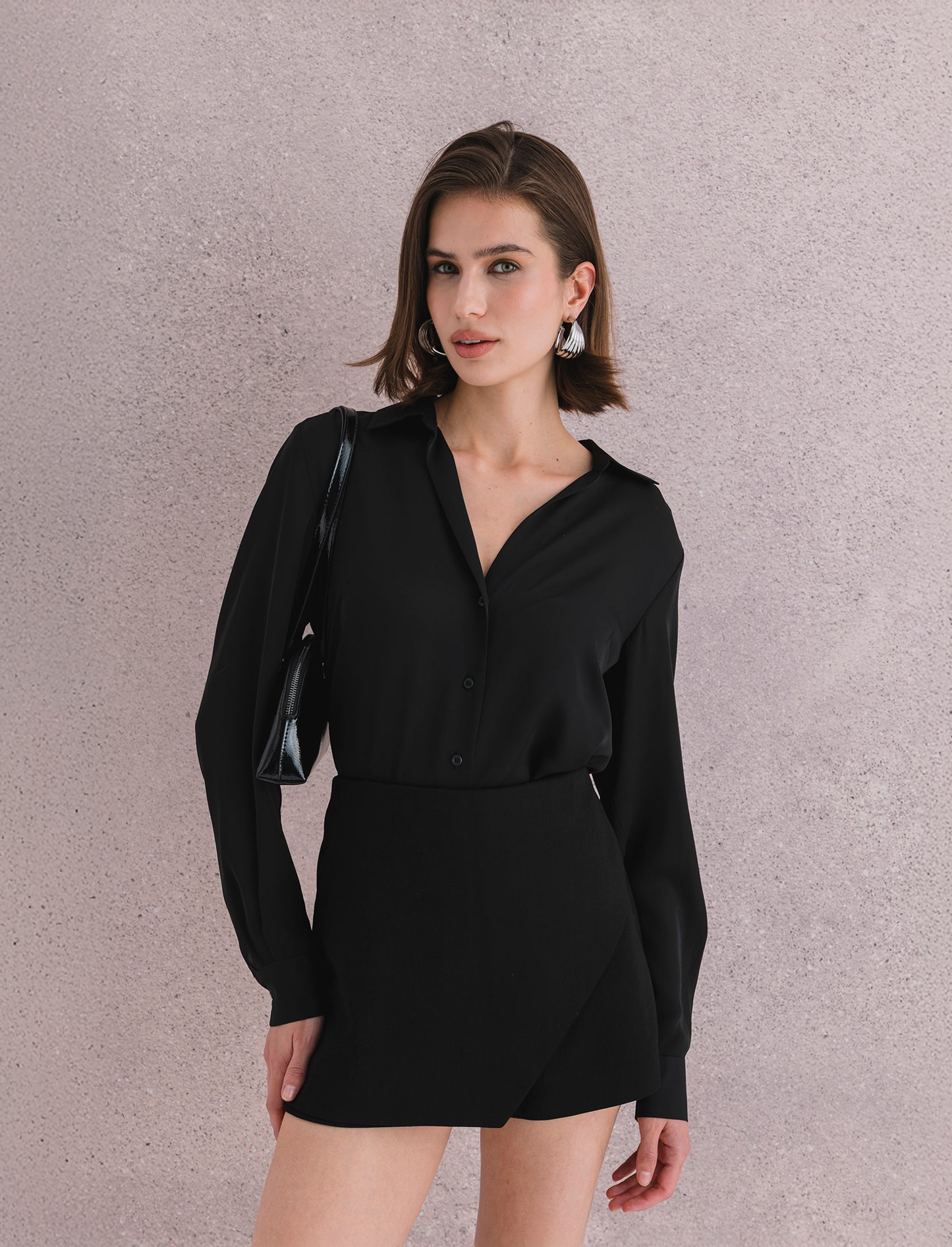 CAMICIA BASICA - Nero