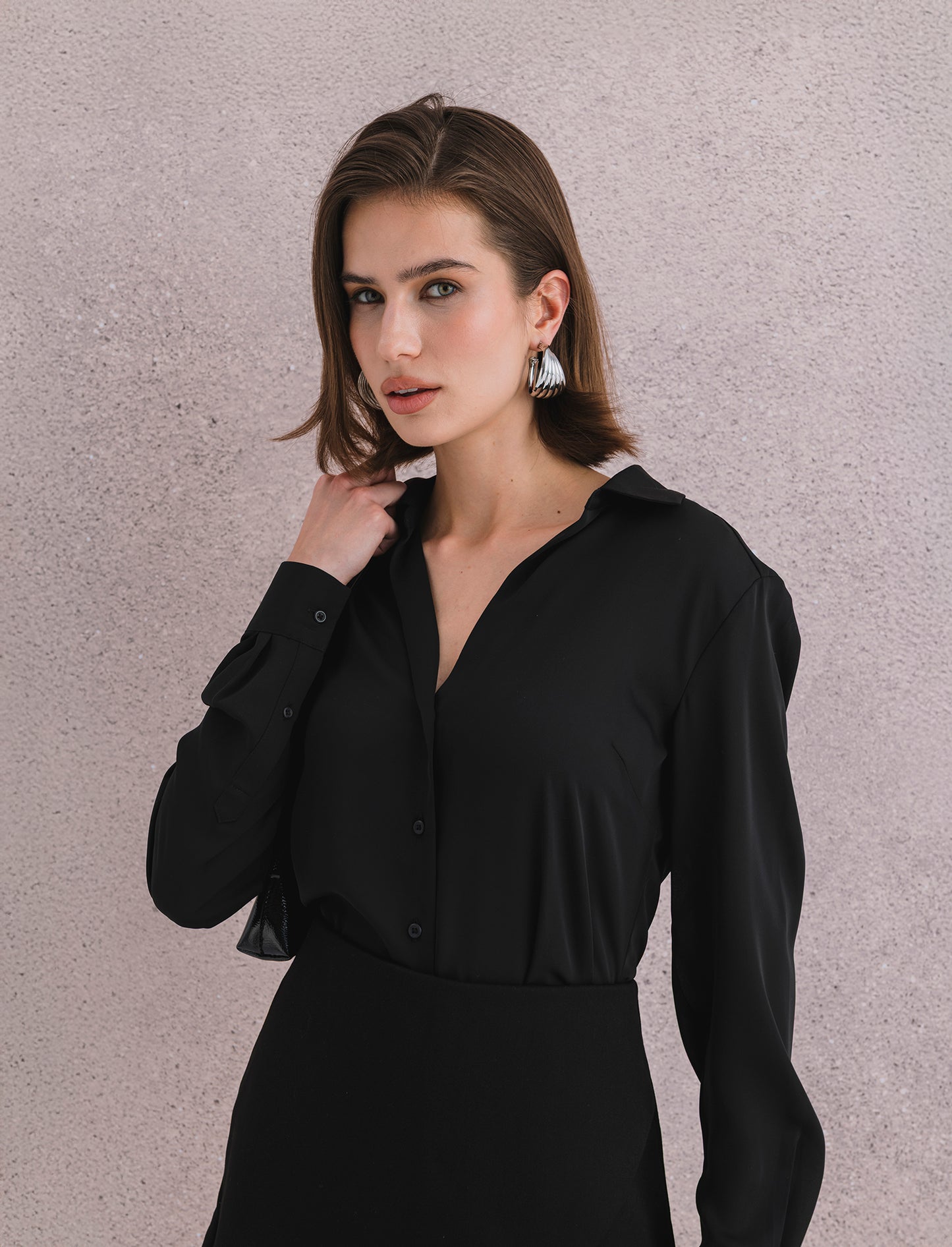 CAMICIA BASICA - Nero