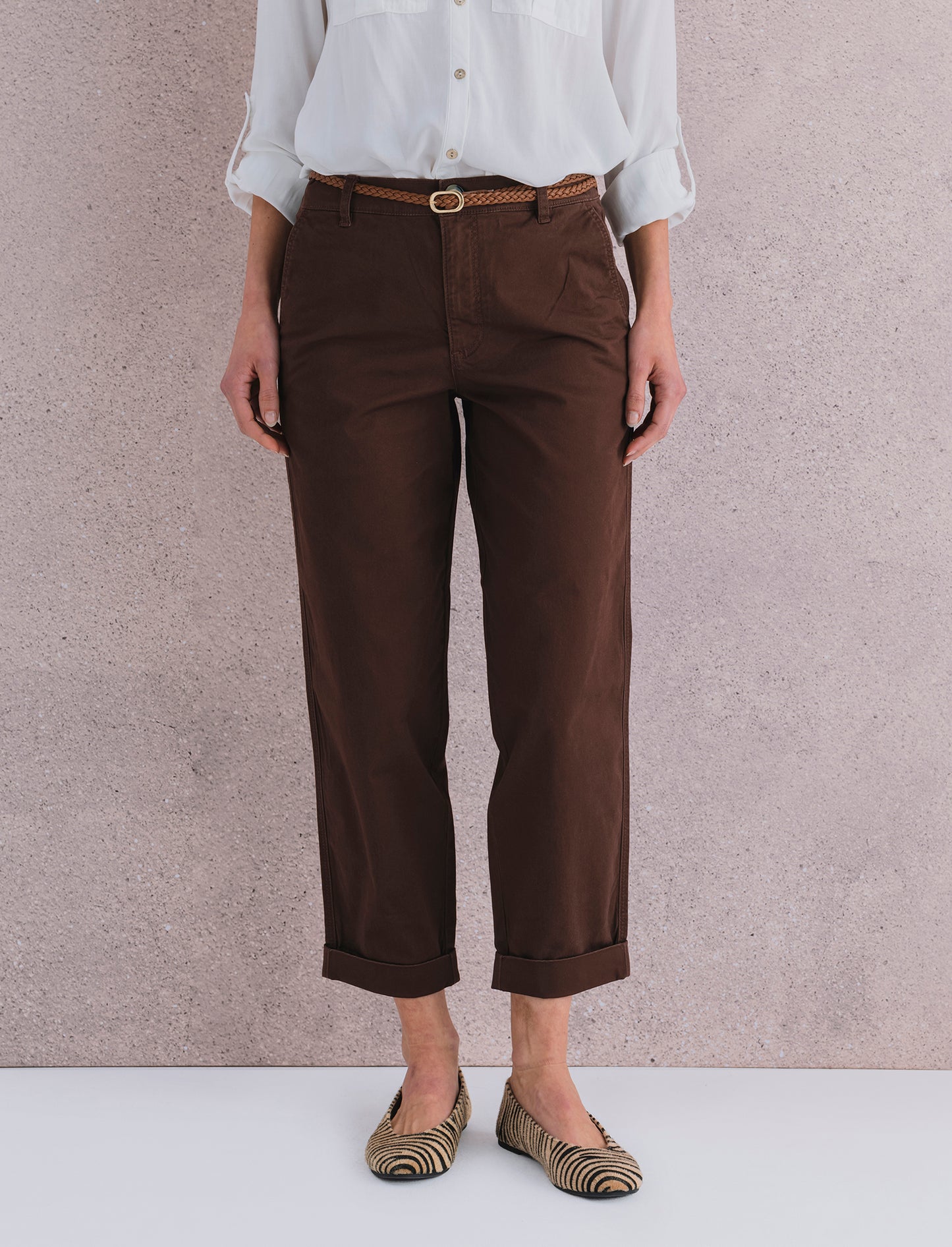 PANTALONE CHINO - Marrone cioccolato