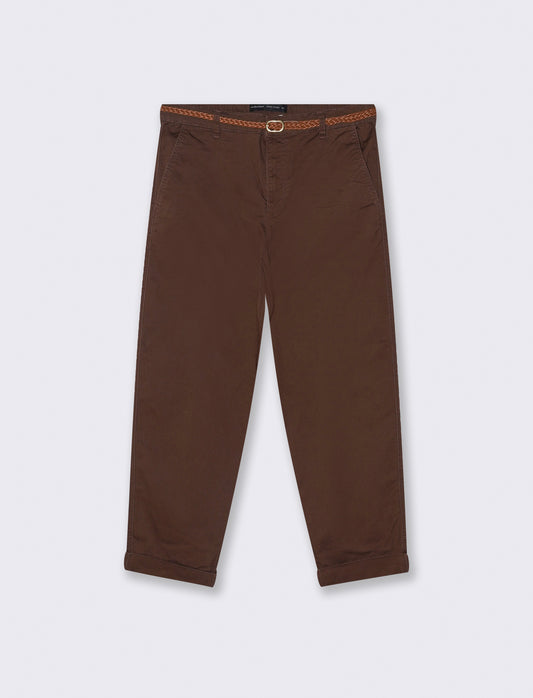 PANTALONE CHINO - Marrone cioccolato