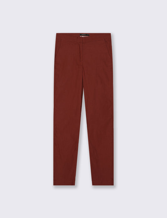PANTALONE SLIM - Marrone bruciato