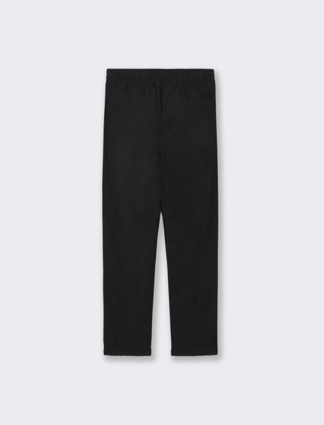 PANTALONE CON RISVOLTO - Nero