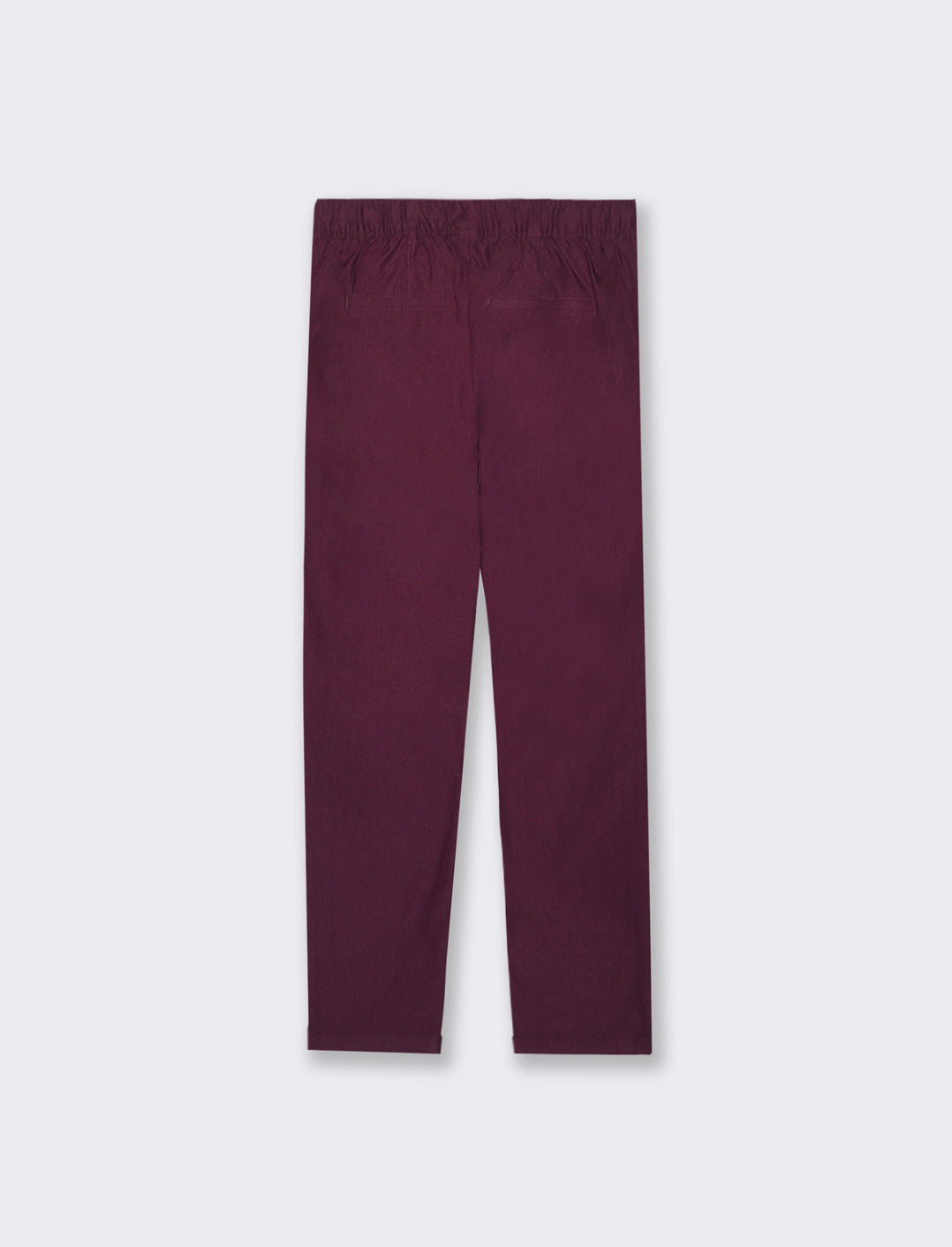 PANTALONE CON RISVOLTO - Bordeaux