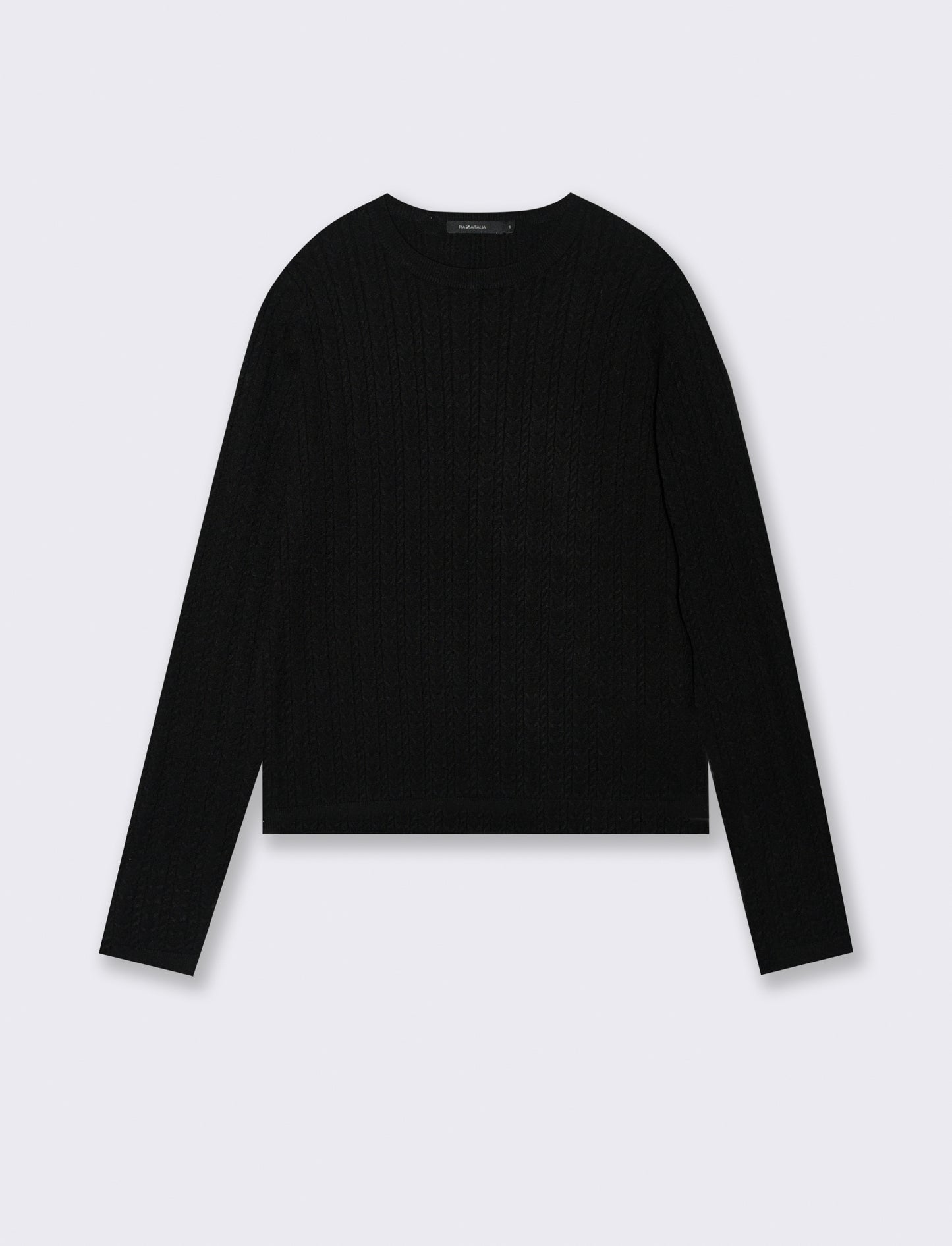 PULLOVER A TRECCE - Nero