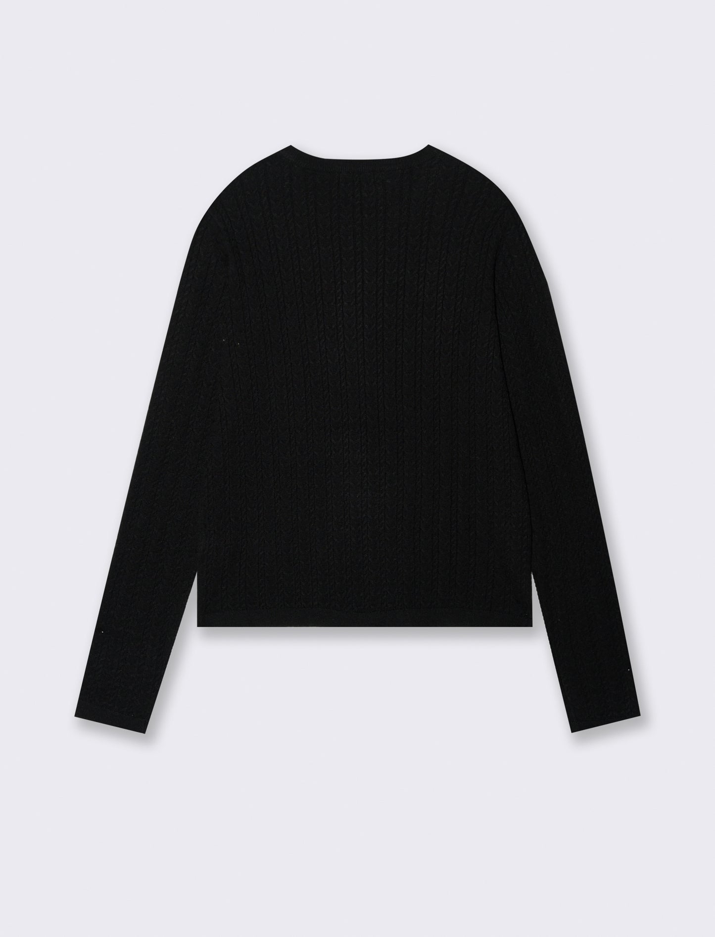 PULLOVER A TRECCE - Nero