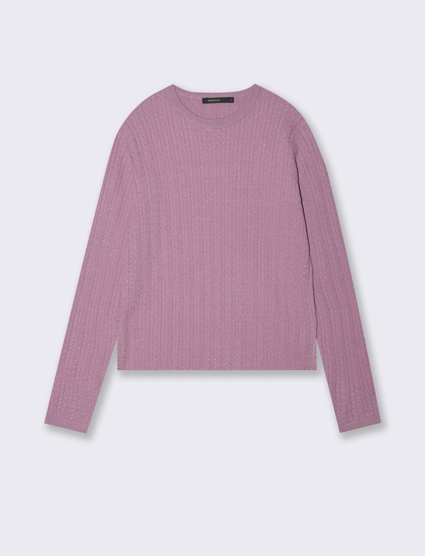 PULLOVER A TRECCE - Viola malva