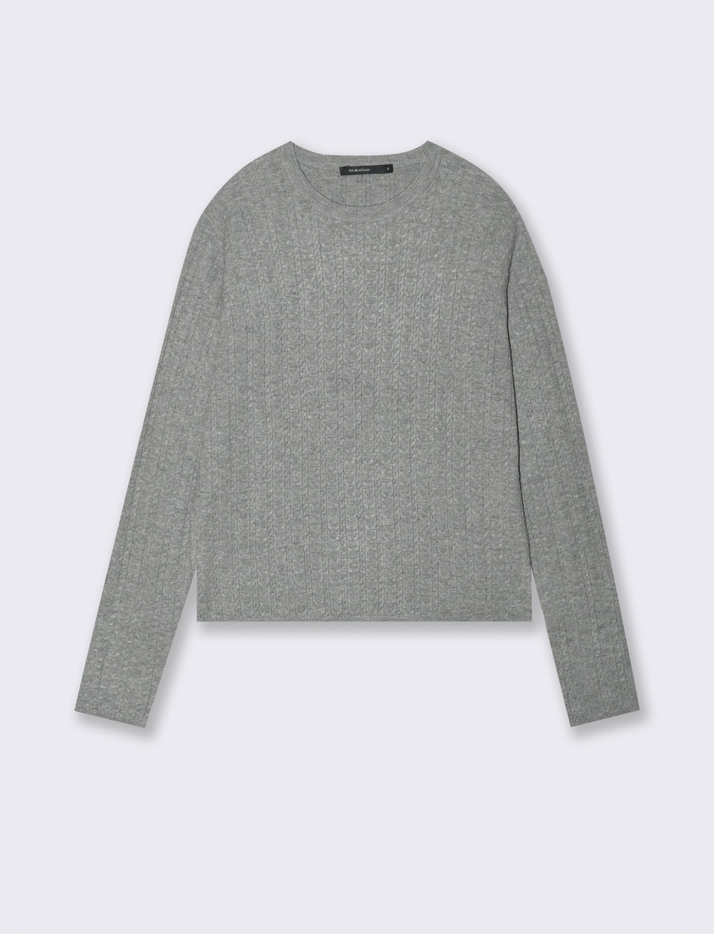 PULLOVER A TRECCE - Grigio mel.