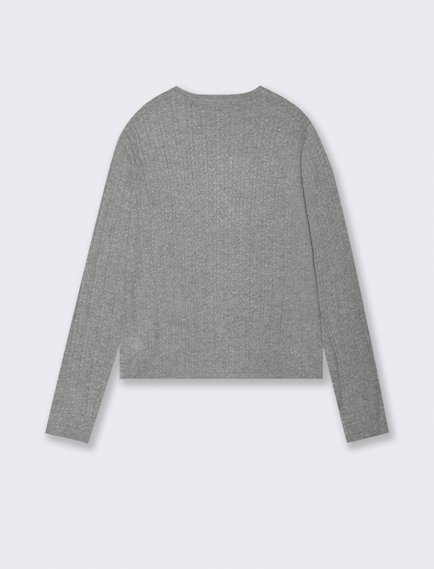 PULLOVER A TRECCE - Grigio mel.