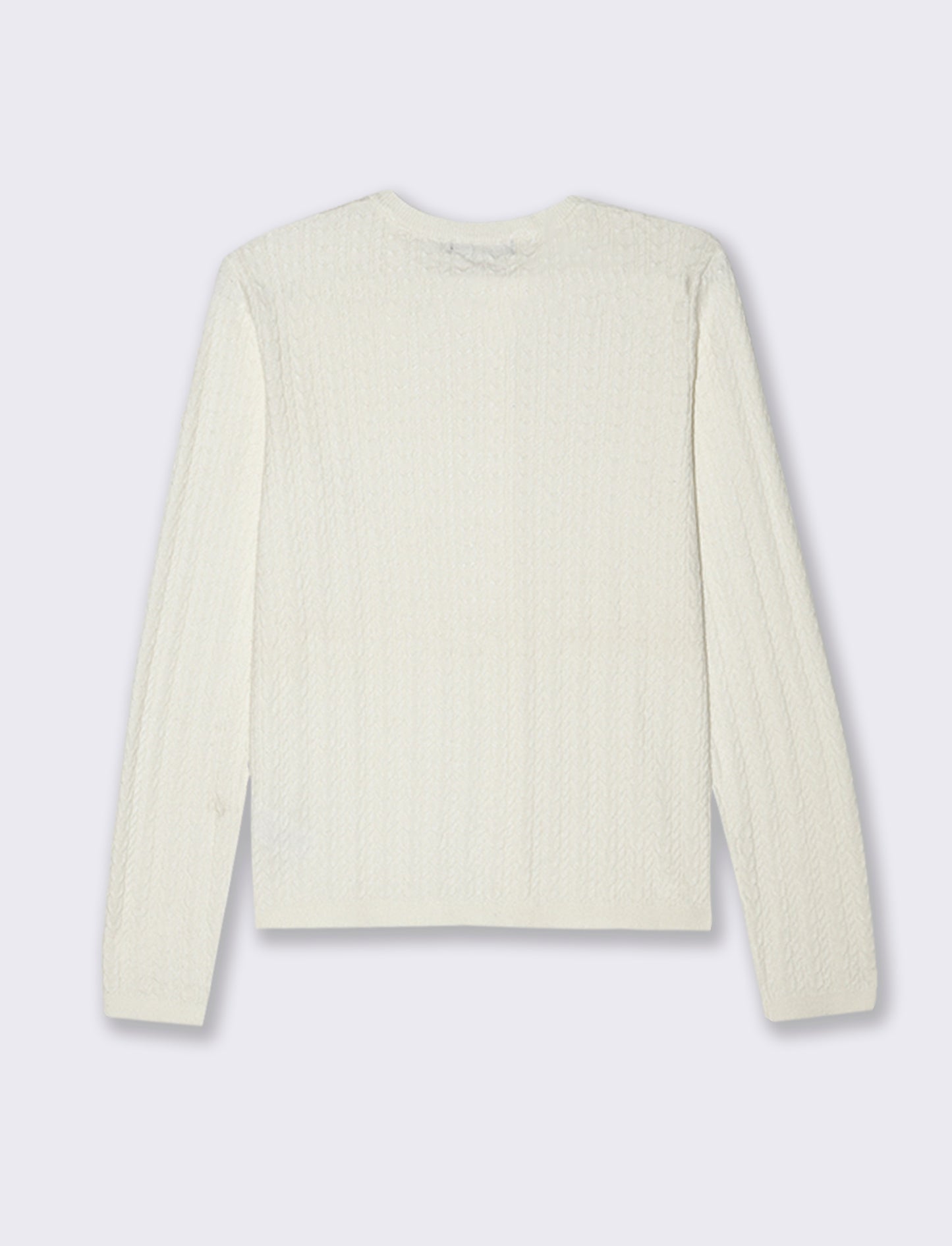 CARDIGAN A TRECCE - Avorio