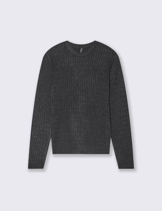 PULLOVER A TRECCE - Grigio antracite