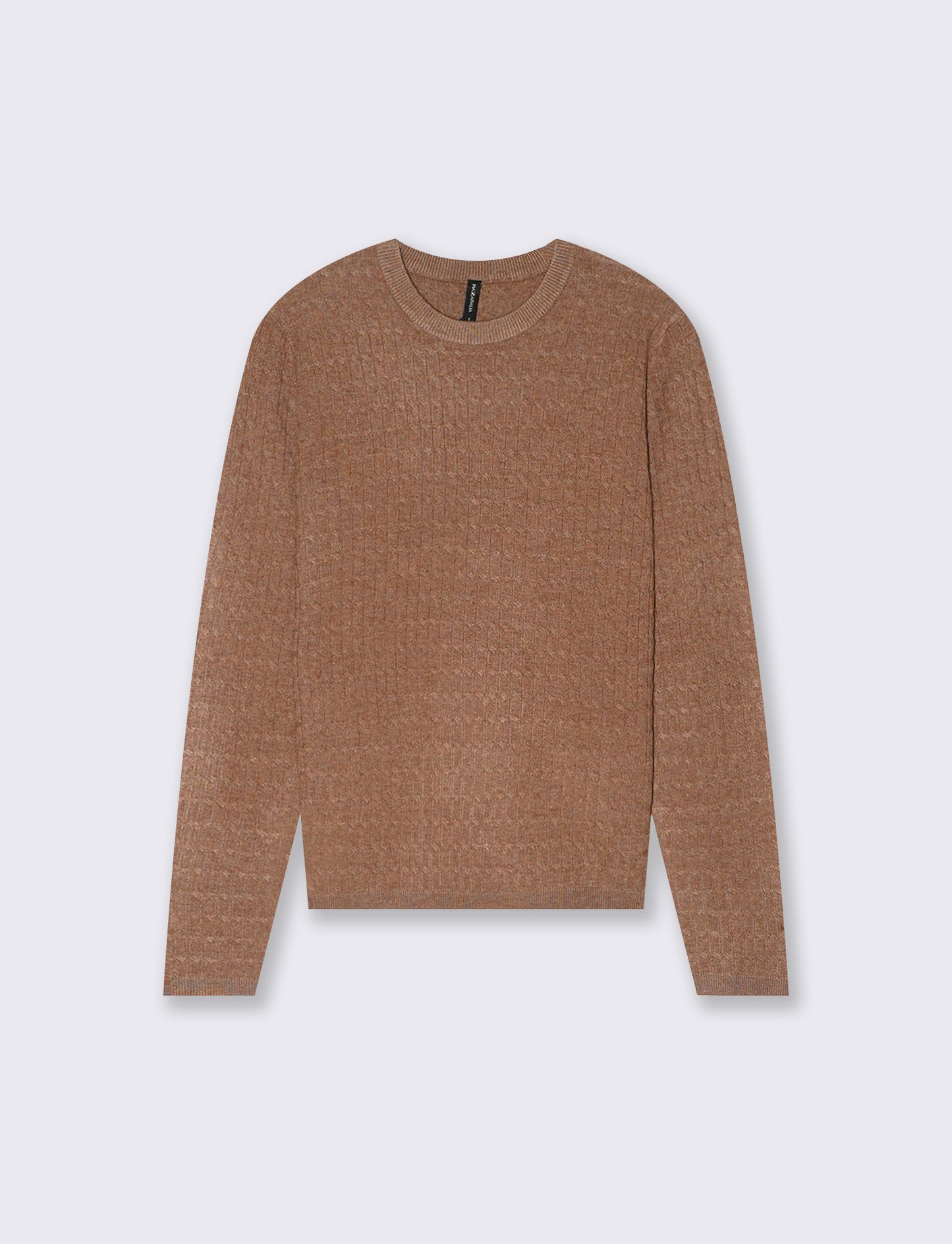 PULLOVER A TRECCE - Cammello