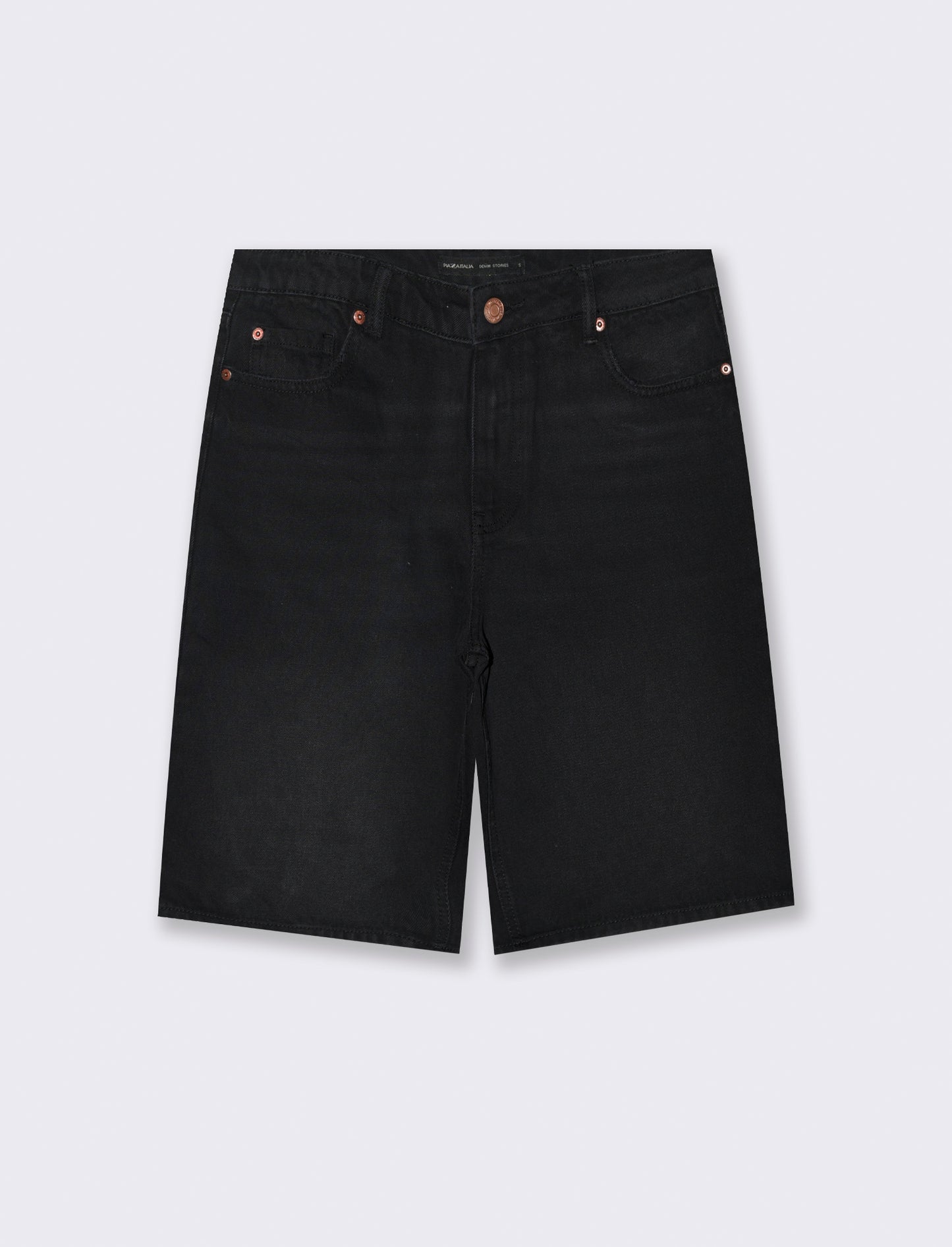 Bermuda in denim - Nero