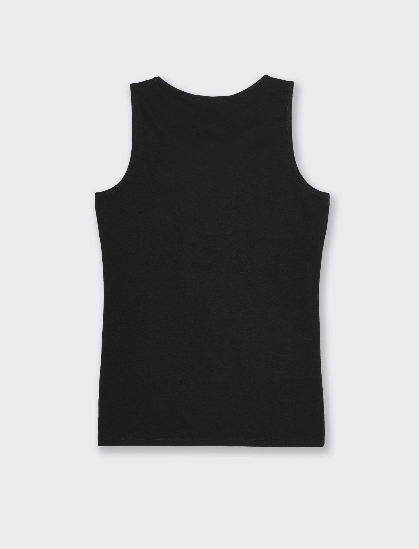Canotta basic in cotone elasticizzato da uomo - Nero