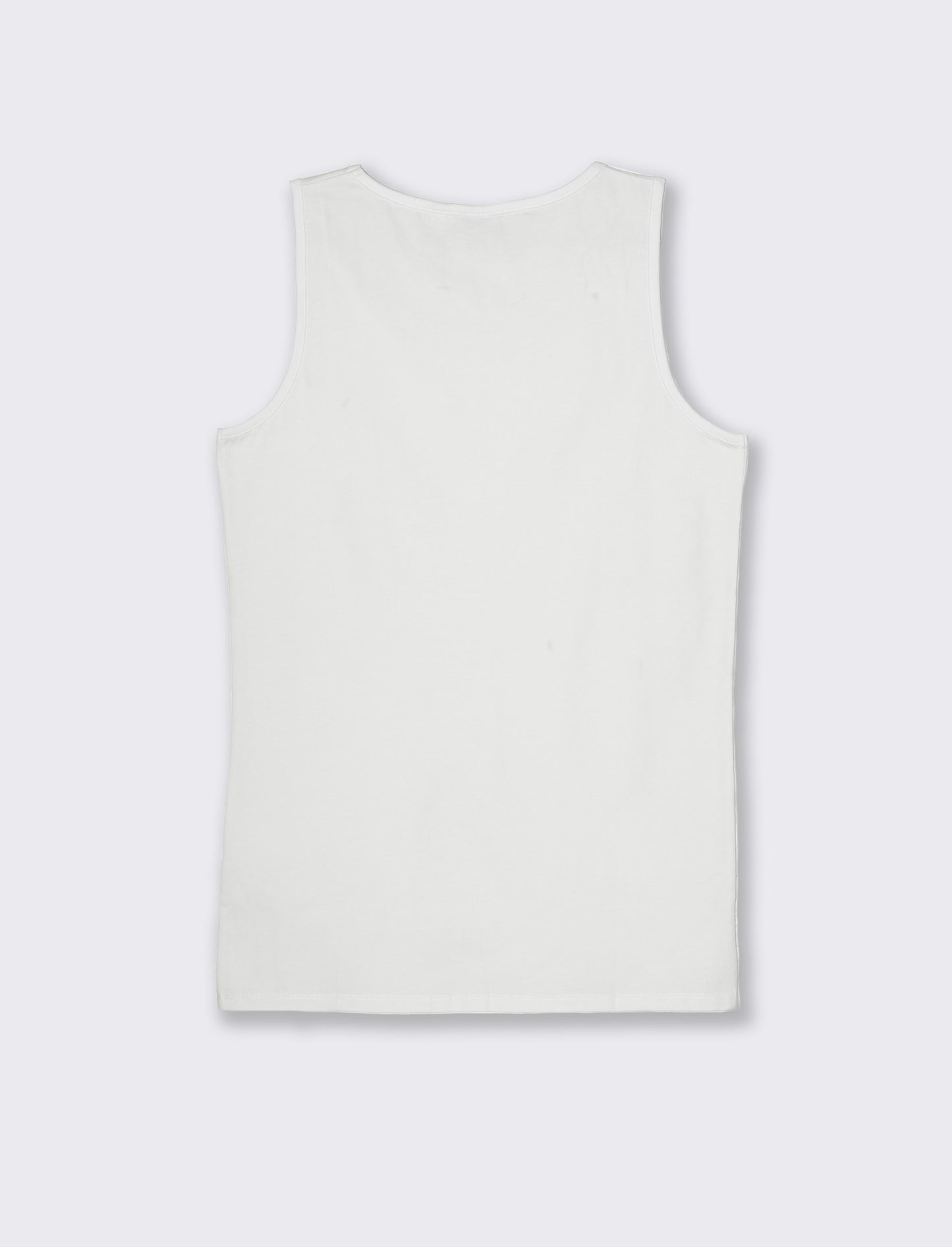 Canotta basic in cotone elasticizzato da uomo - Bianco
