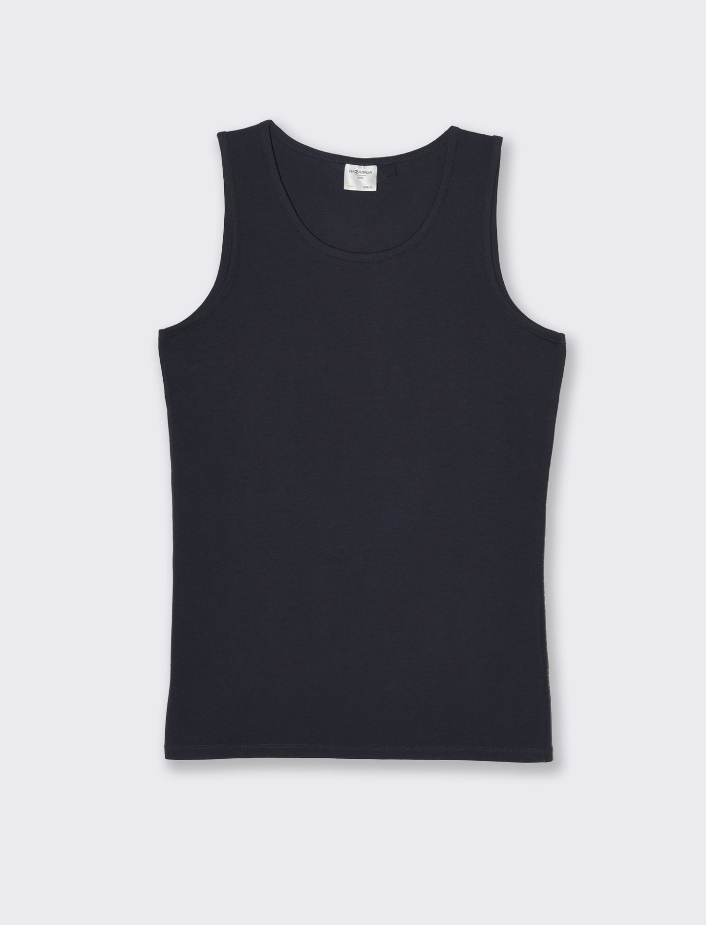 Canotta basic in cotone elasticizzato da uomo - Blu