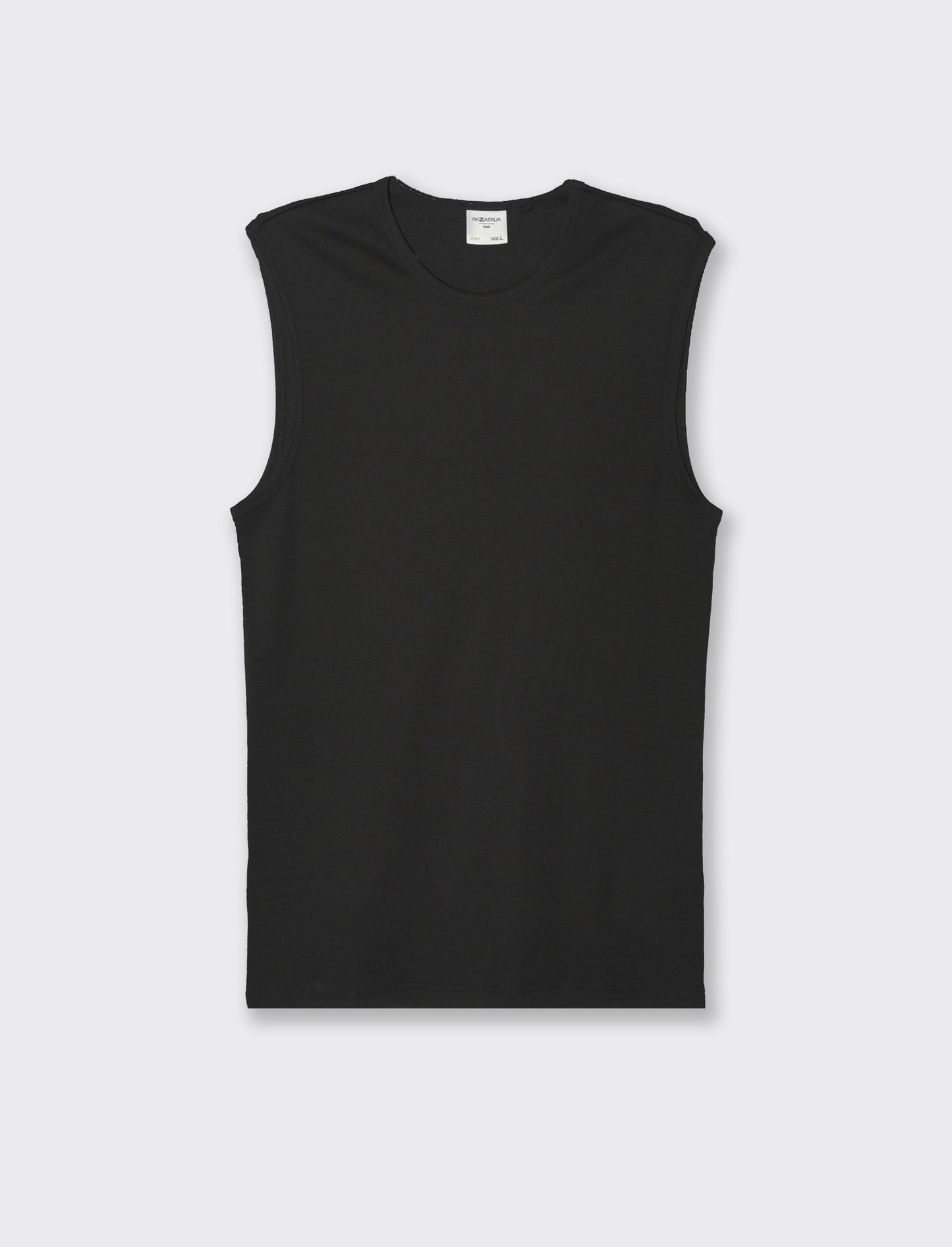 T-shirt senza maniche da uomo - Nero