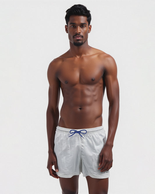 Costume mare tessuto premium da uomo - Bianco
