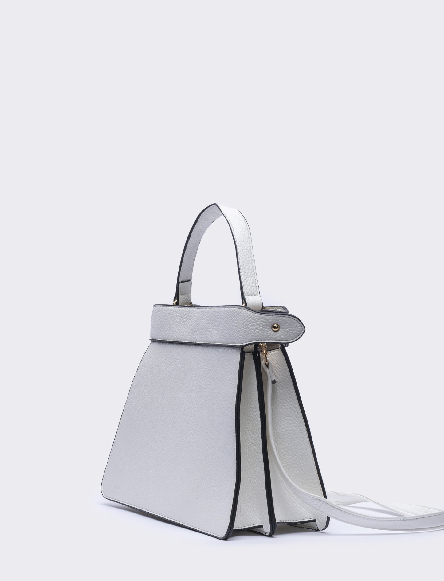 Borsa donna trapezio a mano 33l/24h/14p - Bianco sporco
