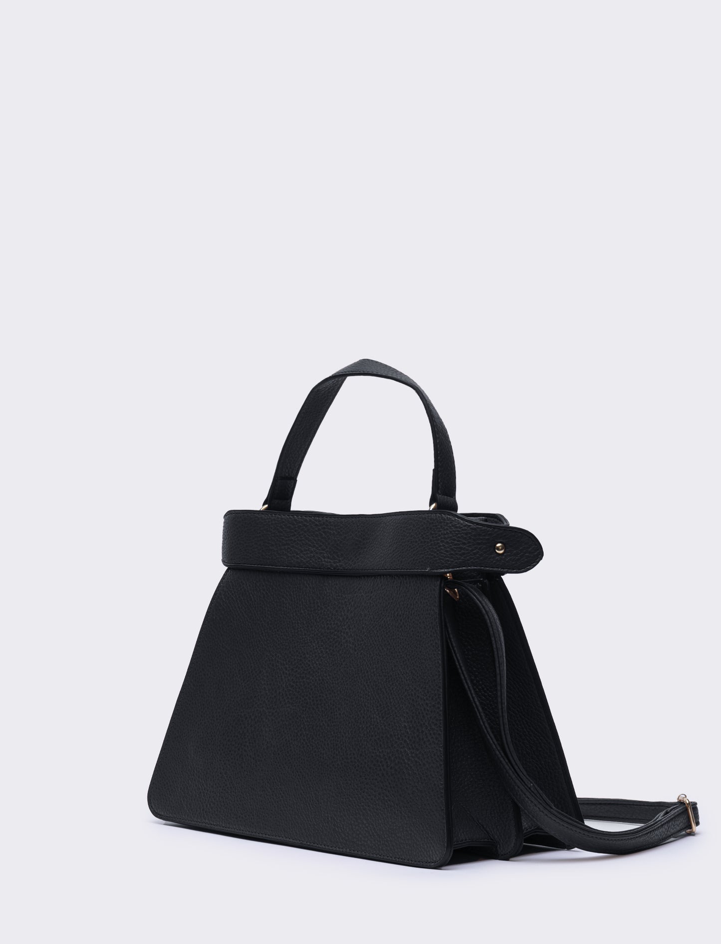 Borsa donna trapezio a mano 33l/24h/14p - Nero