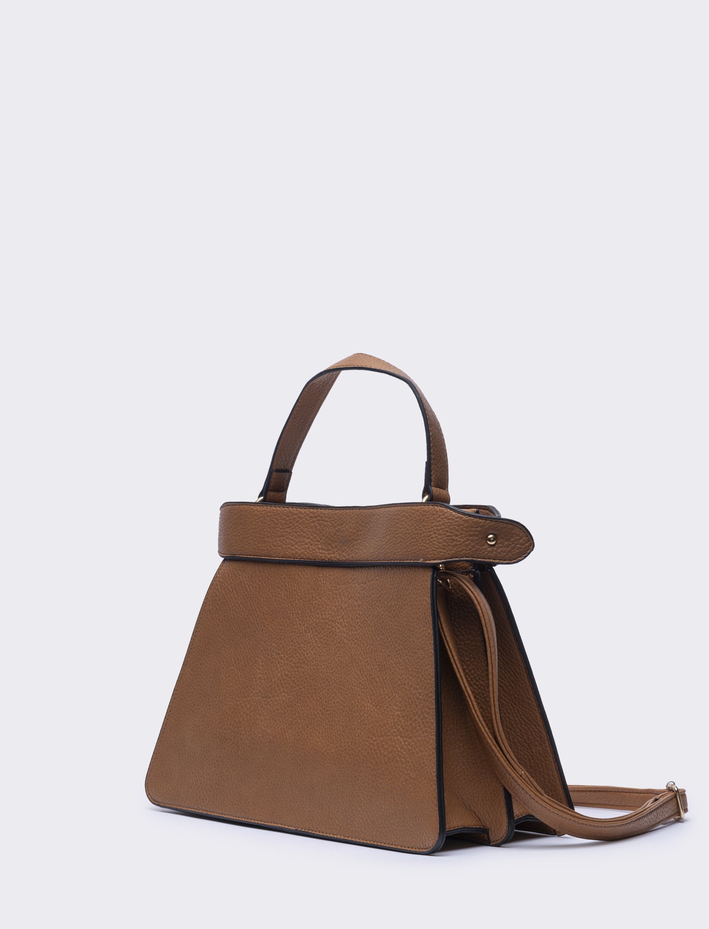 Borsa donna trapezio a mano 33l/24h/14p - Marrone