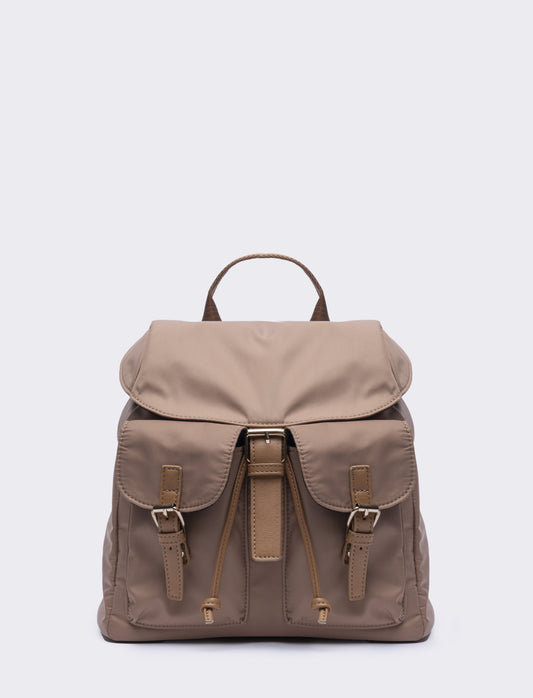 Zaino donna in nylon l30/h27/p15cm - Beige