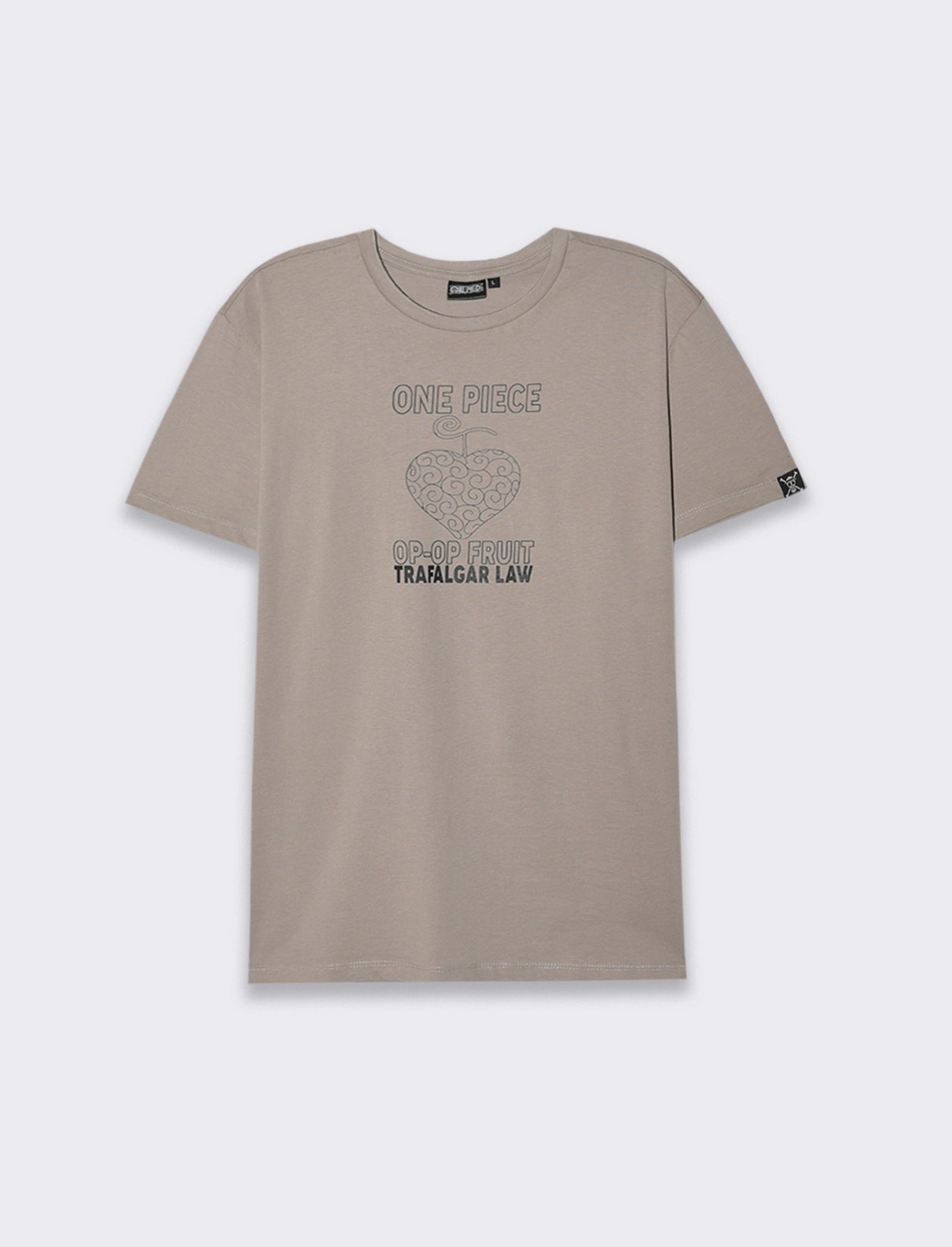 T-shirt stampa one piece da uomo - Grigio