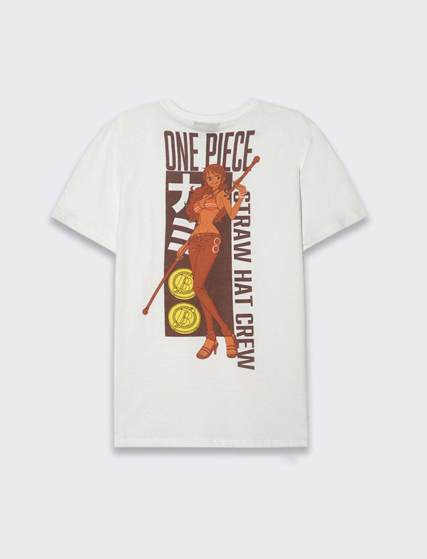 T-shirt stampa one piece da uomo - Bianco
