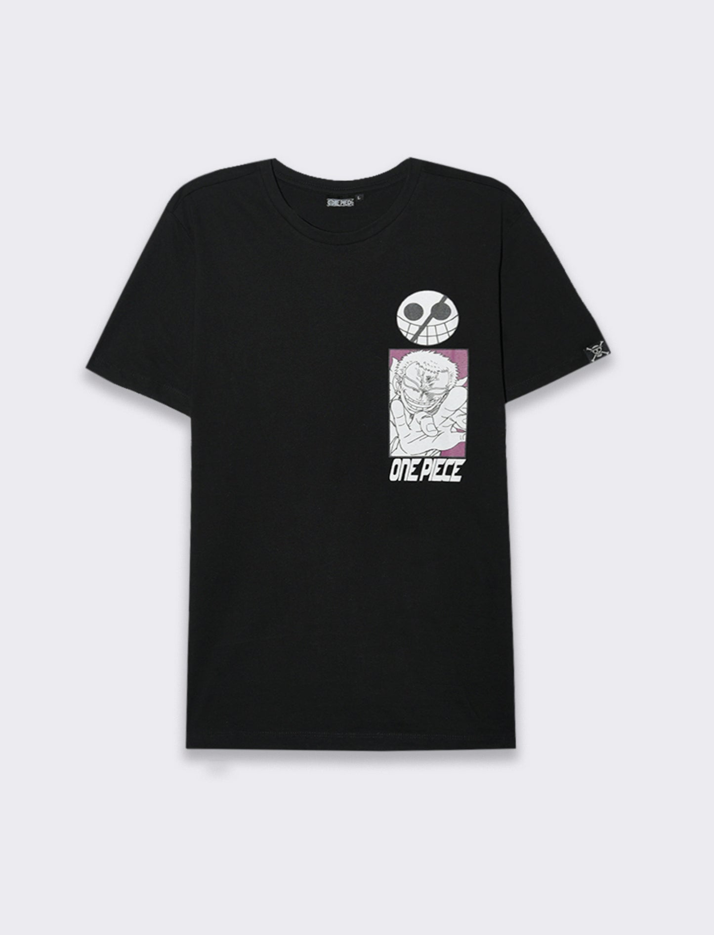 T-shirt stampa one piece da uomo - Nero