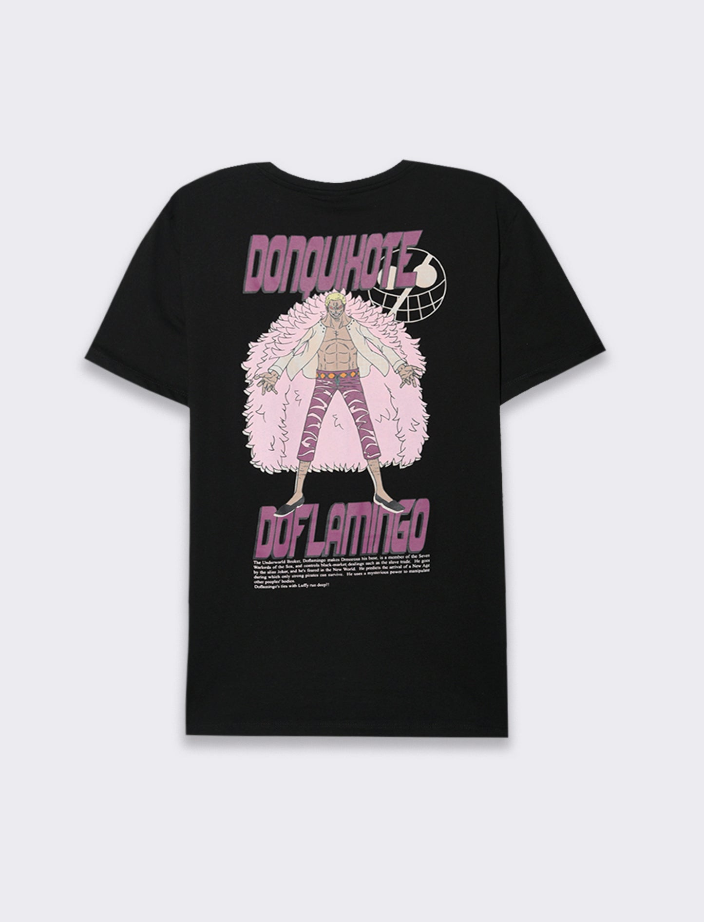 T-shirt stampa one piece da uomo - Nero