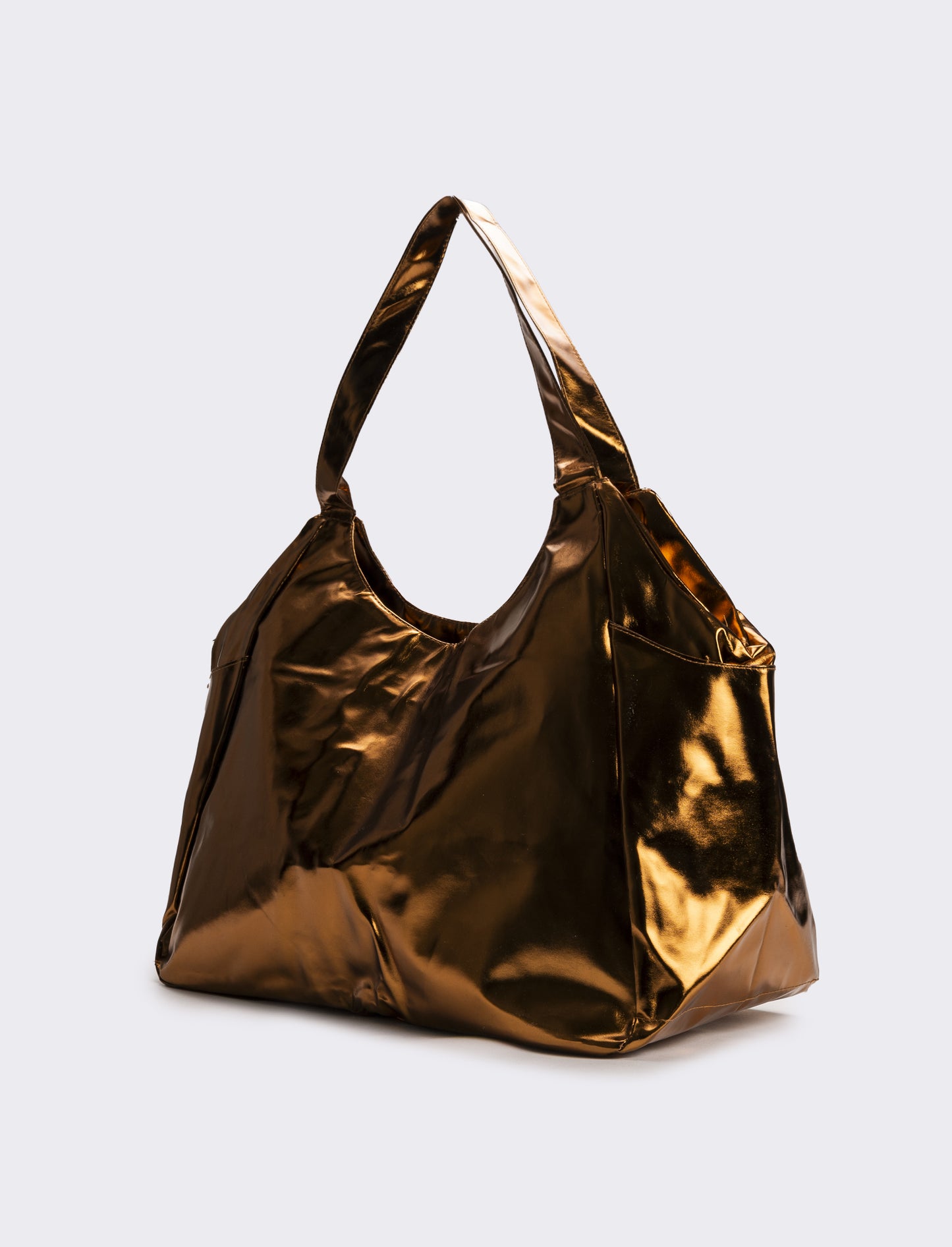 Borsa mare donna da spalla due manici - Bronzo