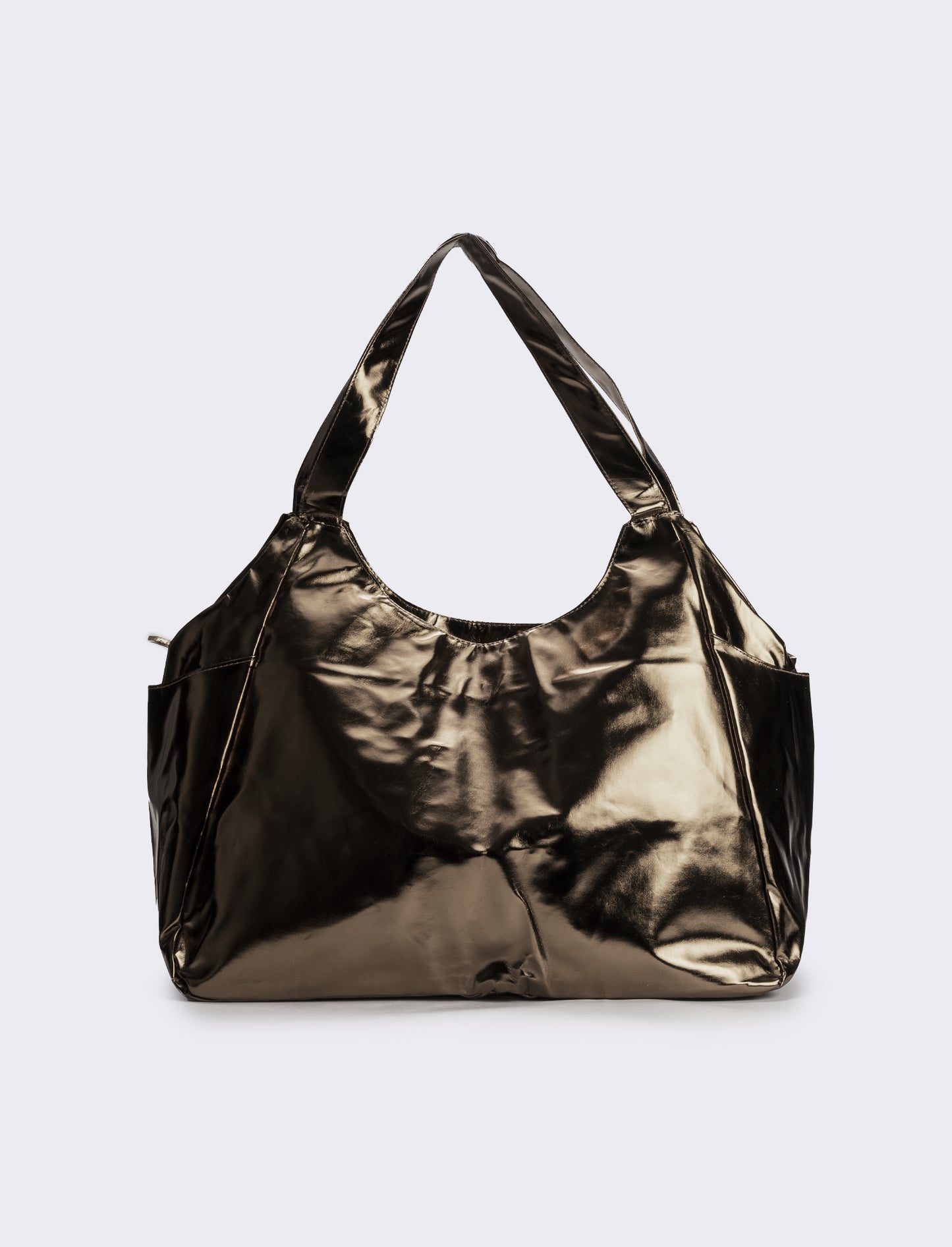 Borsa mare donna da spalla due manici - Oro
