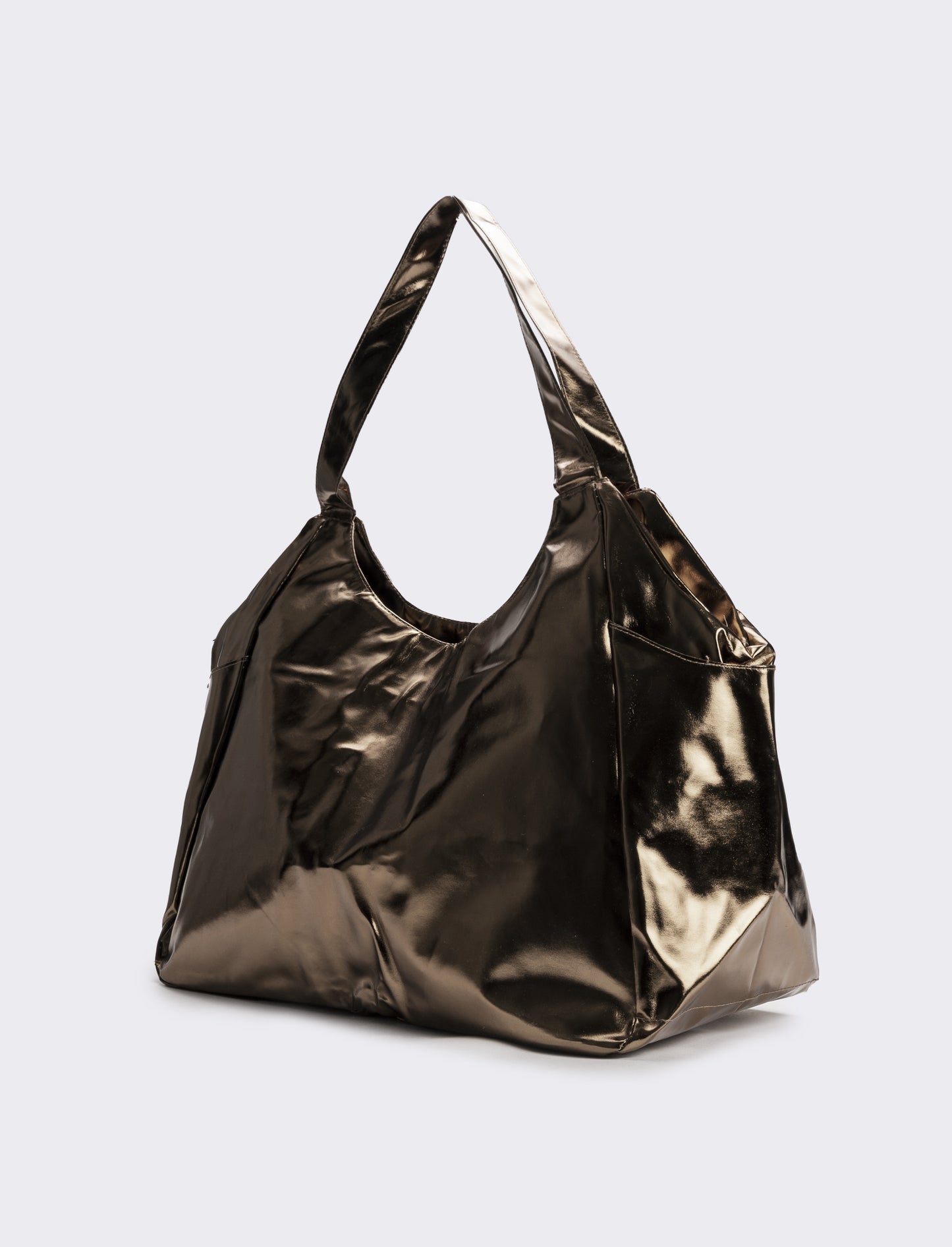 Borsa mare donna da spalla due manici - Oro
